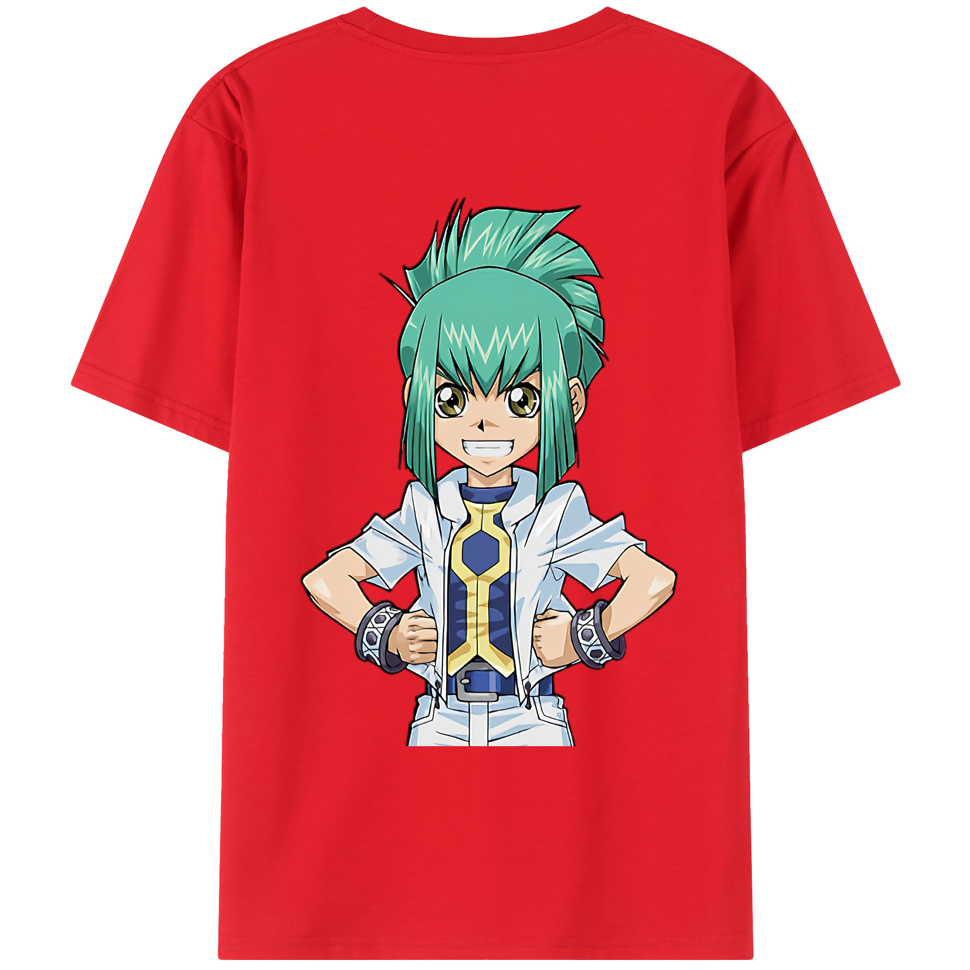 （画像用） 遊☆戯☆王 Yu-Gi-Oh! 綿100％ メンズ半袖Tシャツ（バックプリント） 通気性