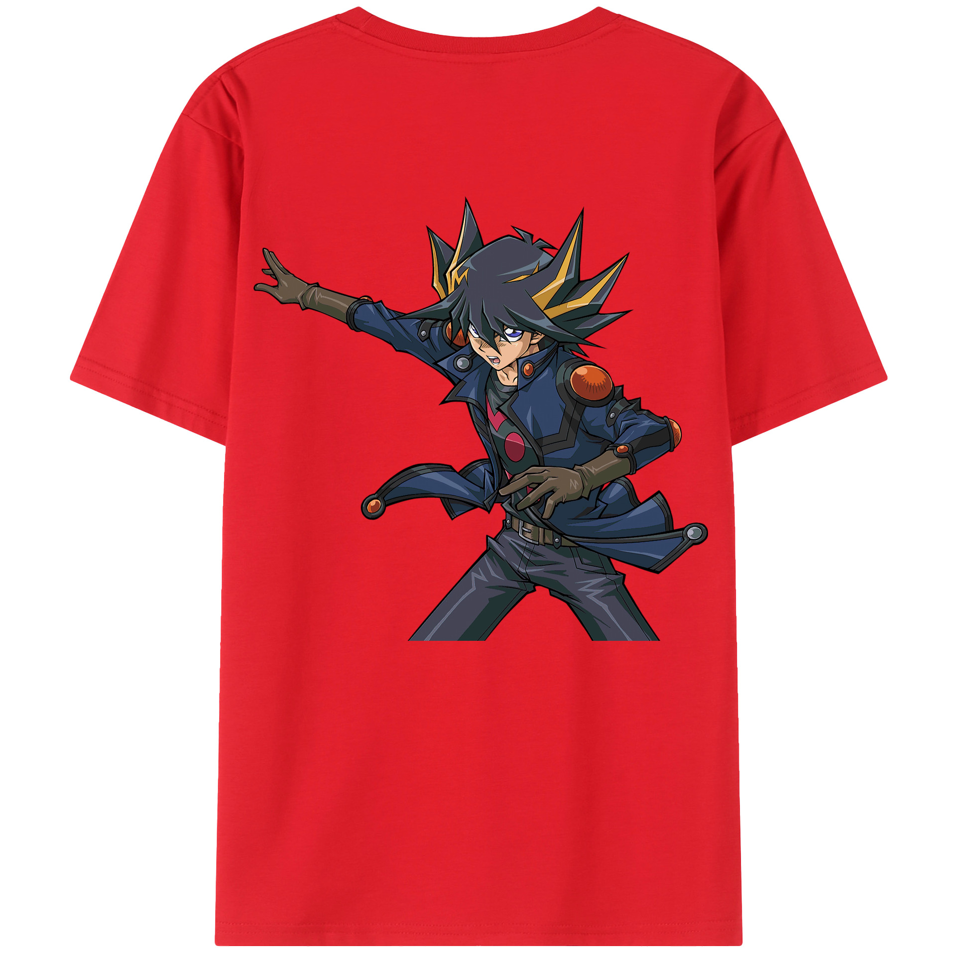 （画像用） 遊☆戯☆王 Yu-Gi-Oh! 綿100％ メンズ半袖Tシャツ（バックプリント） 通気性