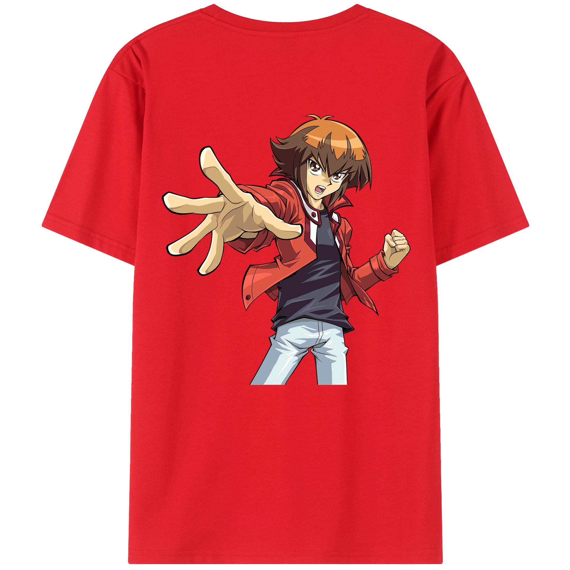 （画像用） 遊☆戯☆王 Yu-Gi-Oh! 綿100％ メンズ半袖Tシャツ（バックプリント） 通気性