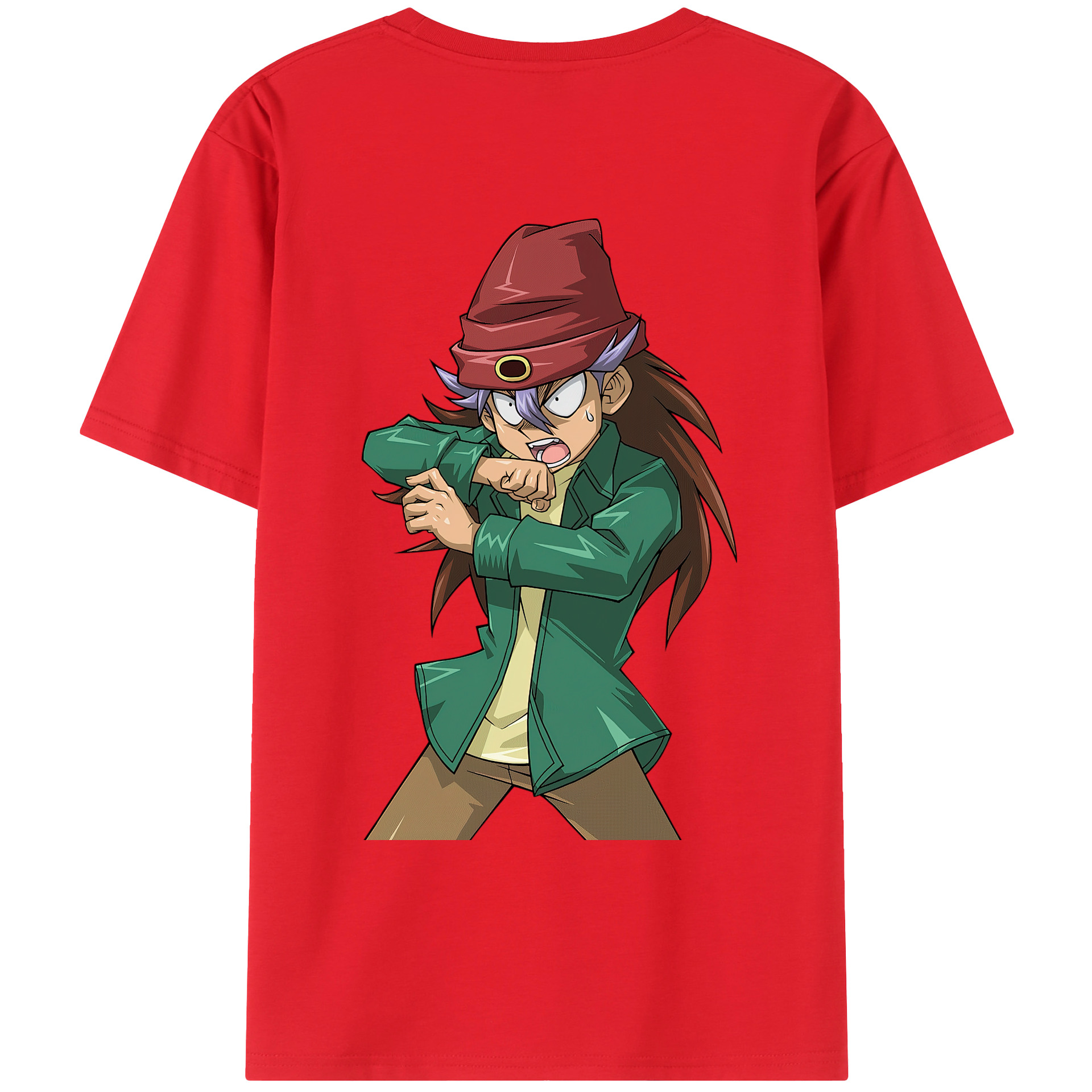 （画像用） 遊☆戯☆王 Yu-Gi-Oh! 綿100％ メンズ半袖Tシャツ（バックプリント） 通気性