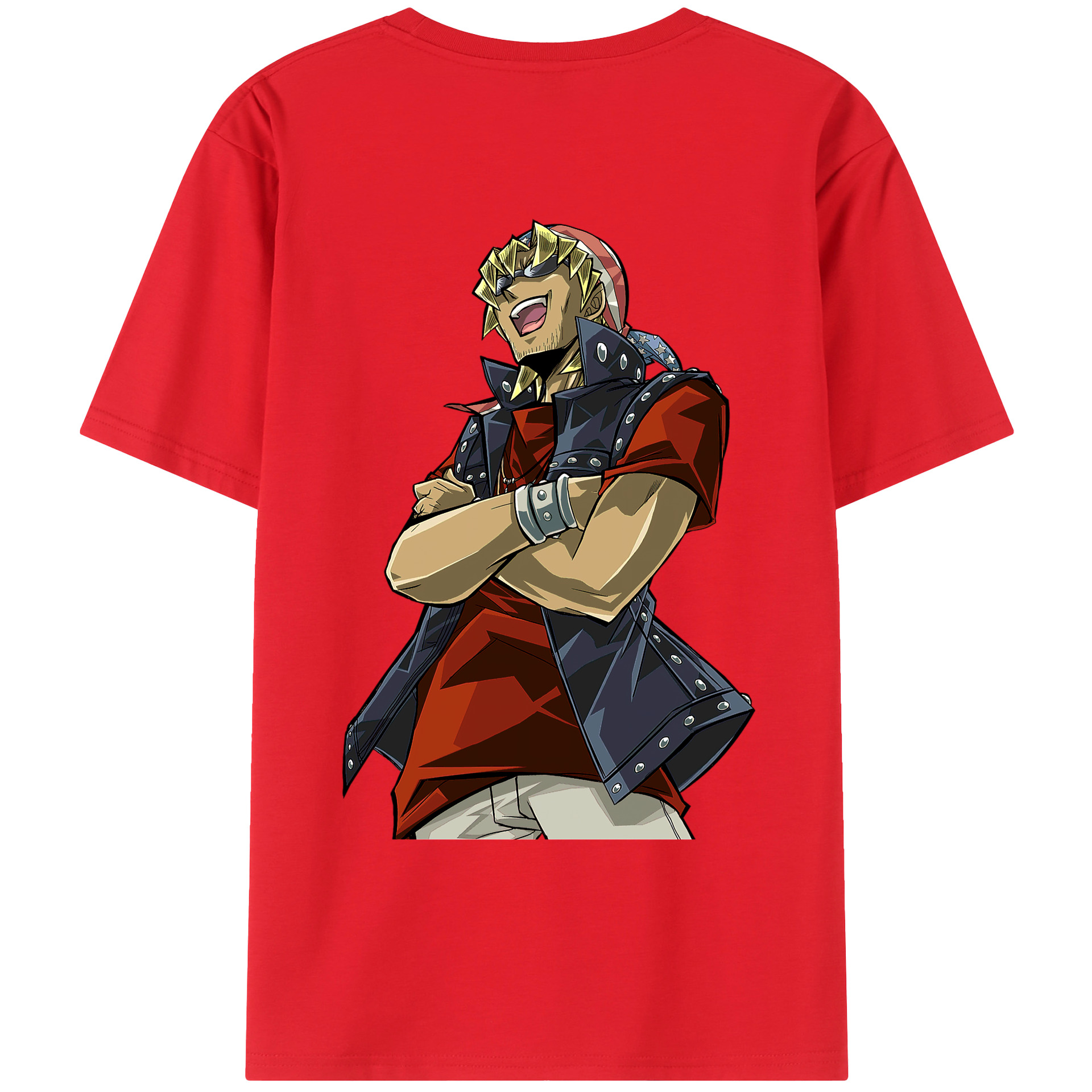 （画像用） 遊☆戯☆王 Yu-Gi-Oh! 綿100％ メンズ半袖Tシャツ（バックプリント） 通気性