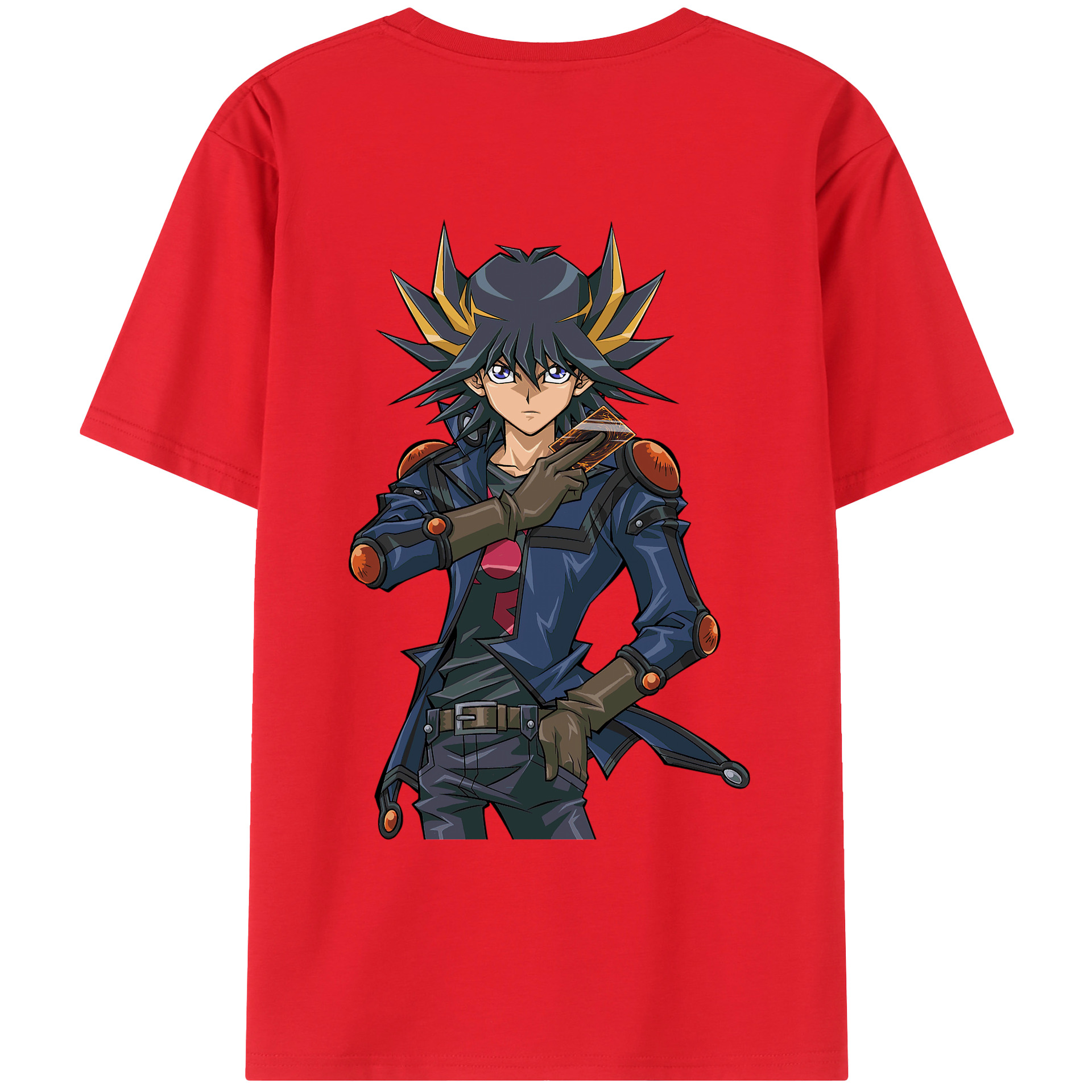 （画像用） 遊☆戯☆王 Yu-Gi-Oh! 綿100％ メンズ半袖Tシャツ（バックプリント） 通気性