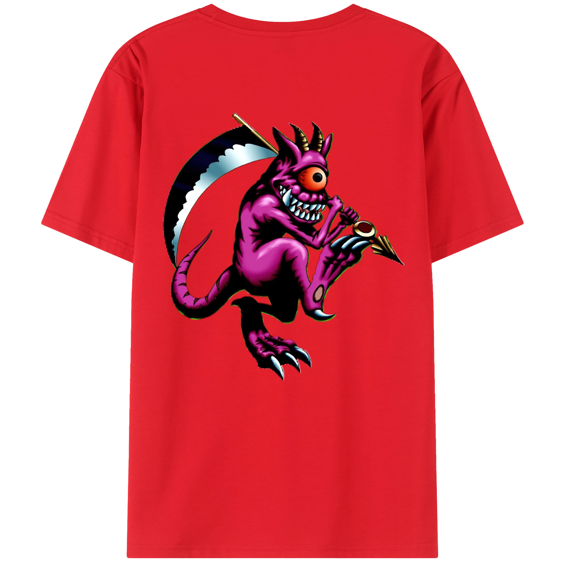 （画像用） 遊☆戯☆王 Yu-Gi-Oh! 綿100％ メンズ半袖Tシャツ（バックプリント） 通気性