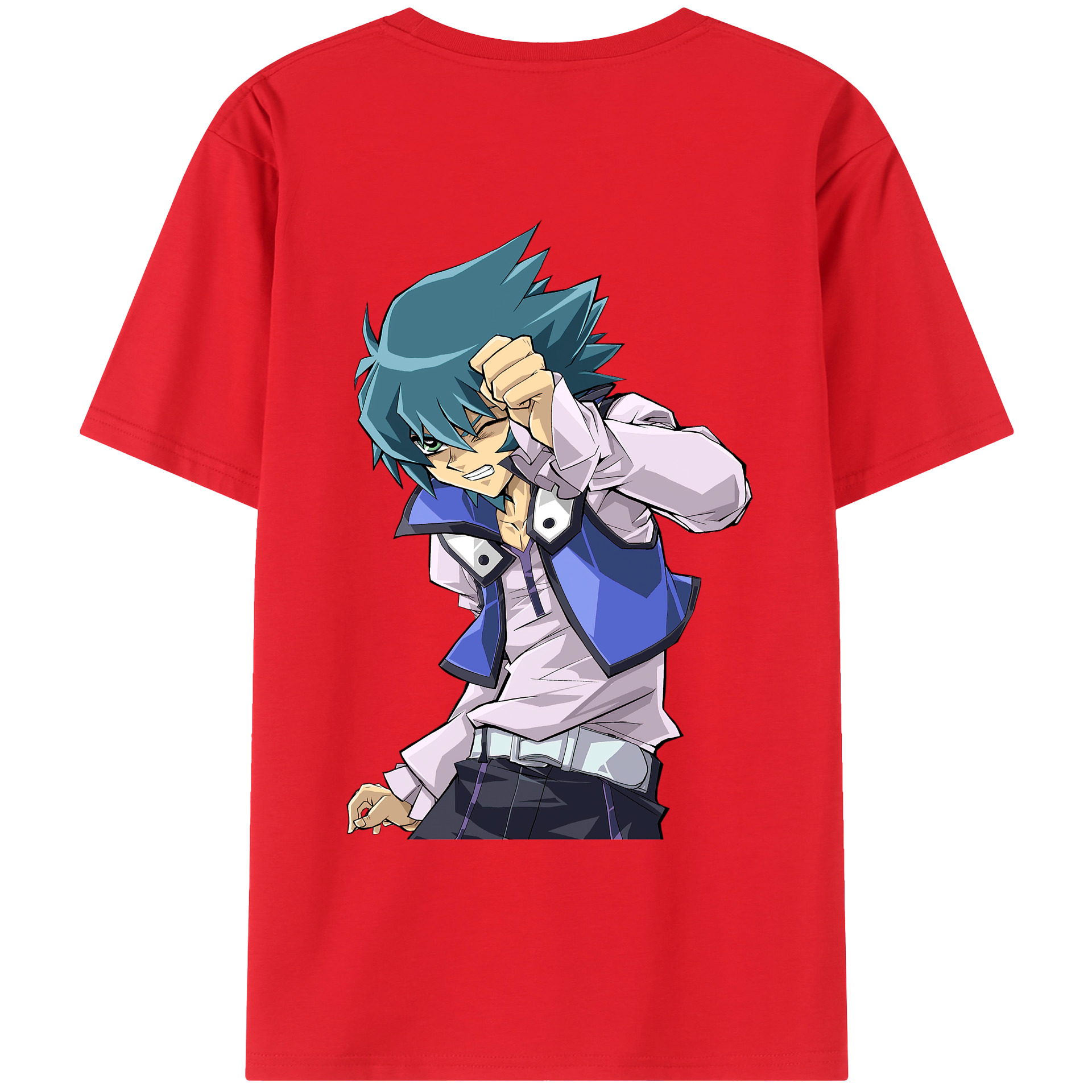 （画像用） 遊☆戯☆王 Yu-Gi-Oh! 綿100％ メンズ半袖Tシャツ（バックプリント） 通気性