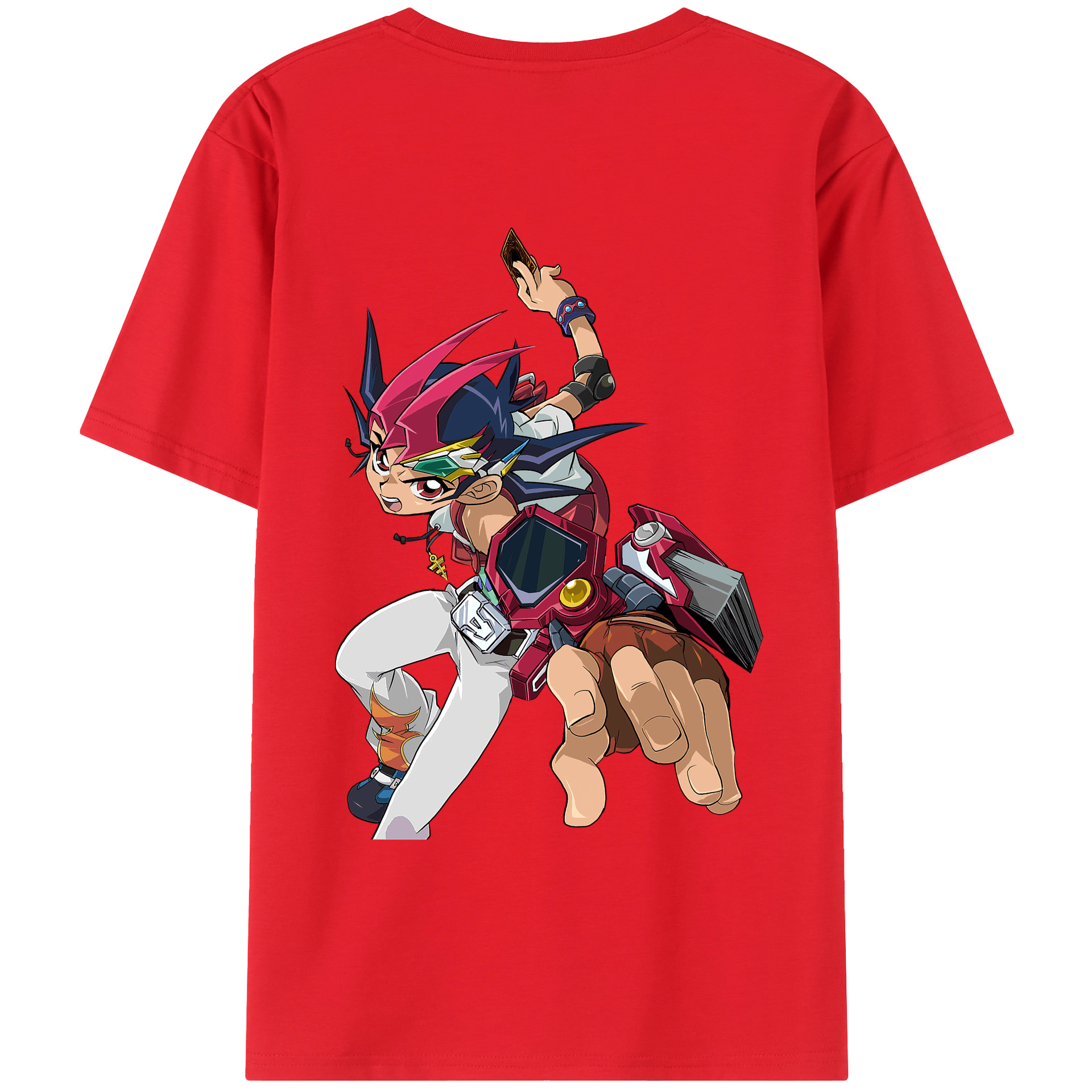 （画像用） 遊☆戯☆王 Yu-Gi-Oh! 綿100％ メンズ半袖Tシャツ（バックプリント） 通気性
