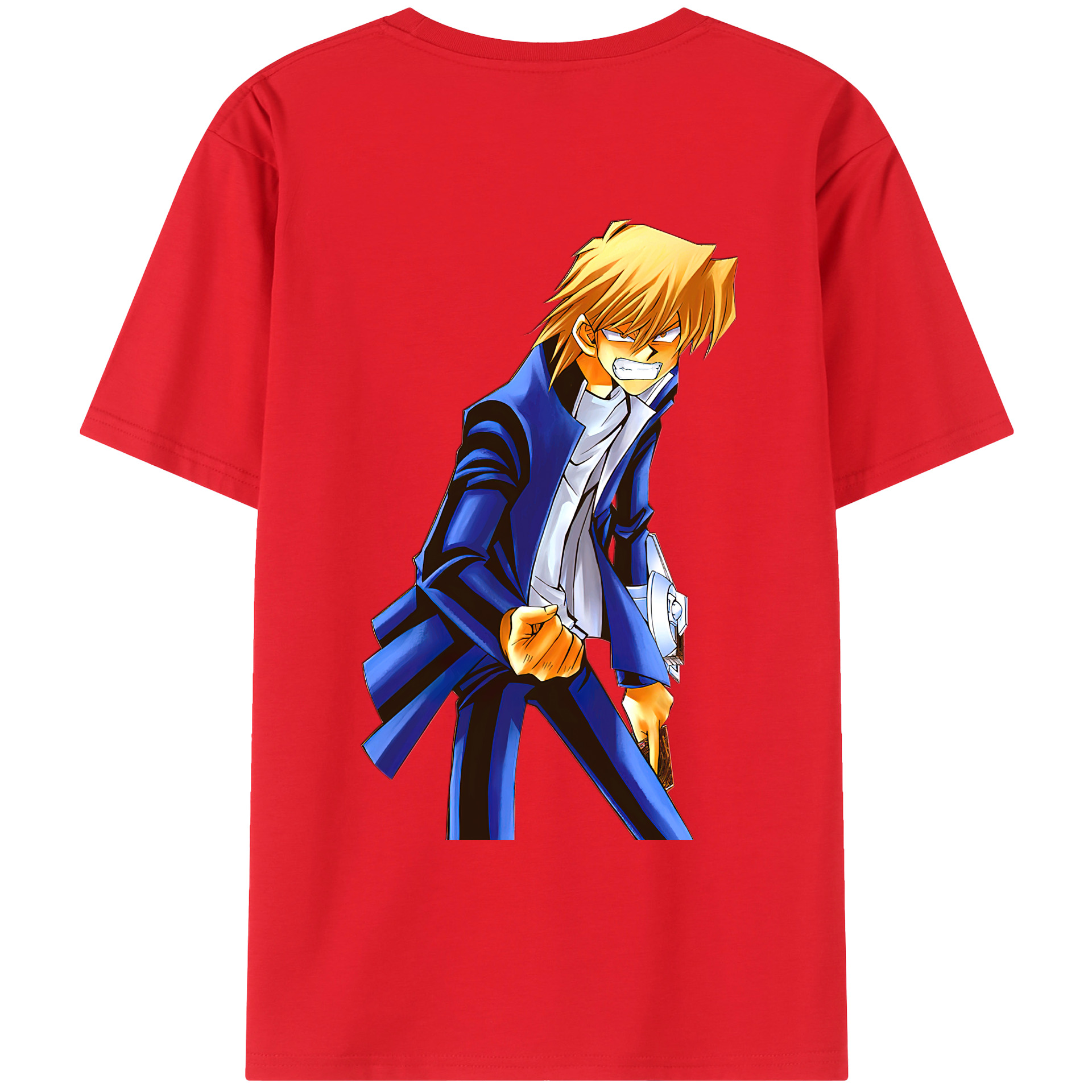 （画像用） 遊☆戯☆王 Yu-Gi-Oh! 綿100％ メンズ半袖Tシャツ（バックプリント） 通気性