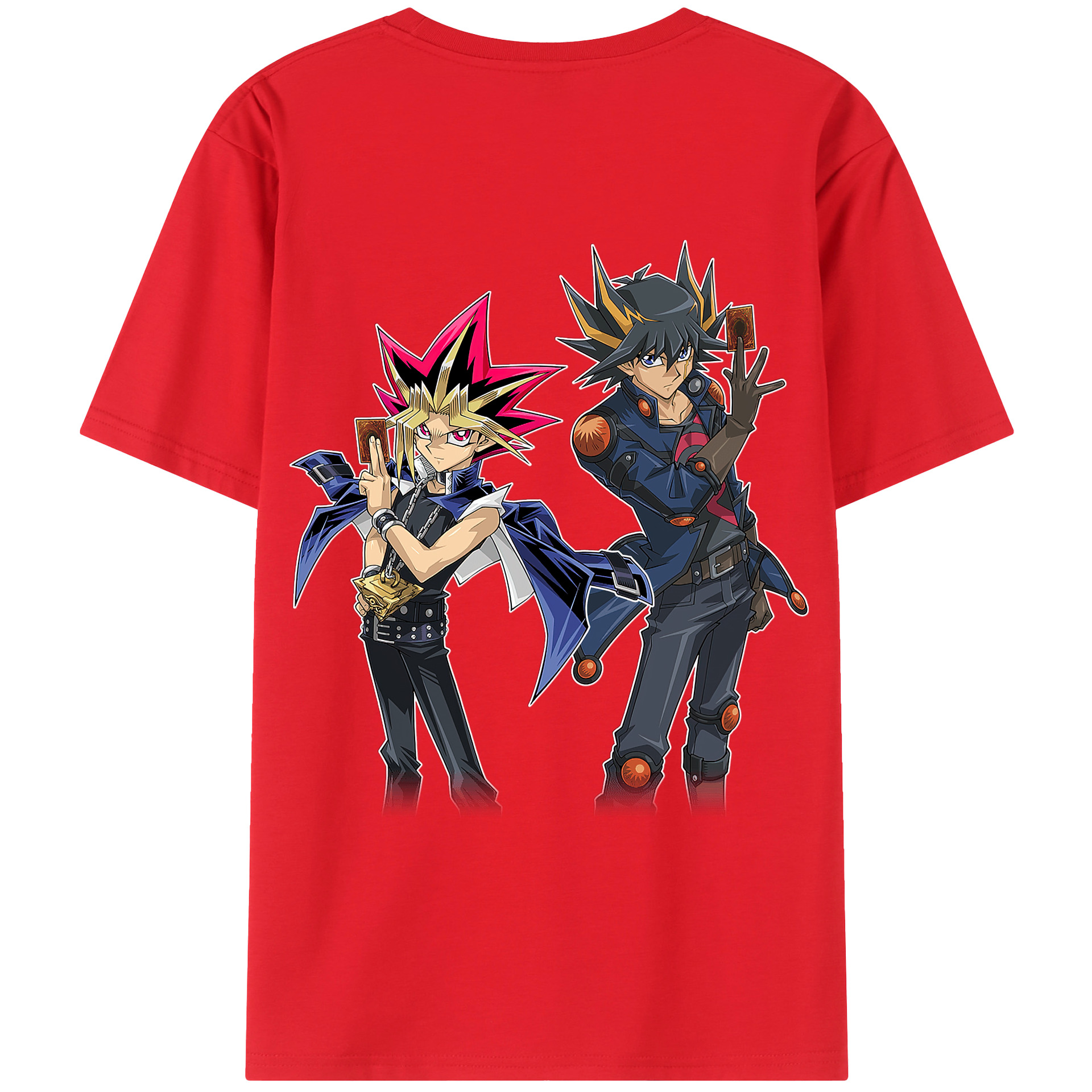 （画像用） 遊☆戯☆王 Yu-Gi-Oh! 綿100％ メンズ半袖Tシャツ（バックプリント） 通気性
