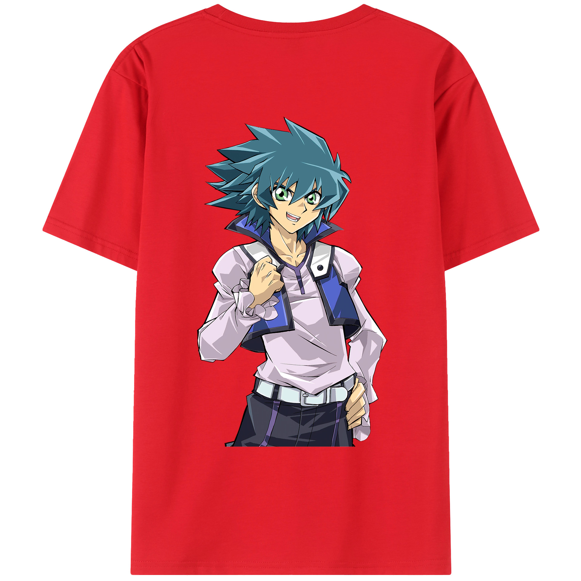 （画像用） 遊☆戯☆王 Yu-Gi-Oh! 綿100％ メンズ半袖Tシャツ（バックプリント） 通気性