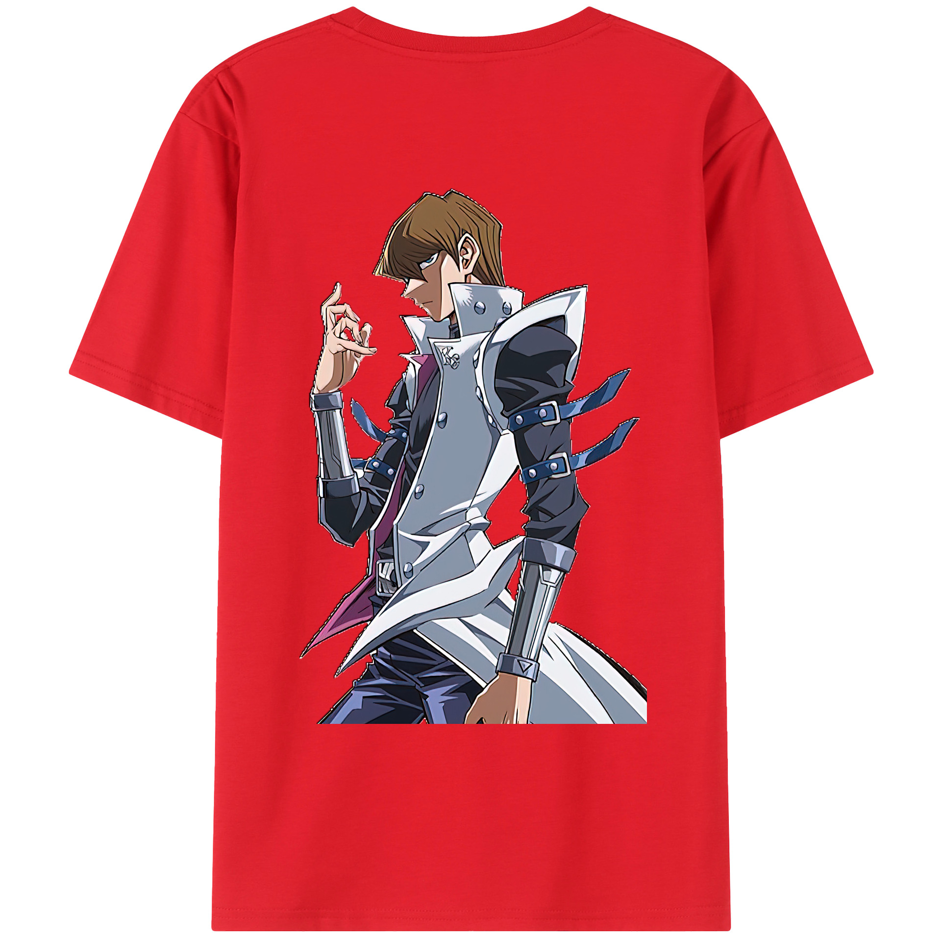 （画像用） 遊☆戯☆王 Yu-Gi-Oh! 綿100％ メンズ半袖Tシャツ（バックプリント） 通気性