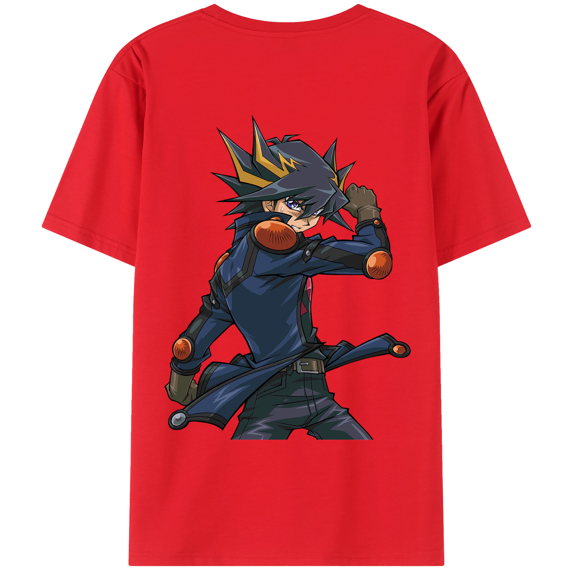 （画像用） 遊☆戯☆王 Yu-Gi-Oh! 綿100％ メンズ半袖Tシャツ（バックプリント） 通気性
