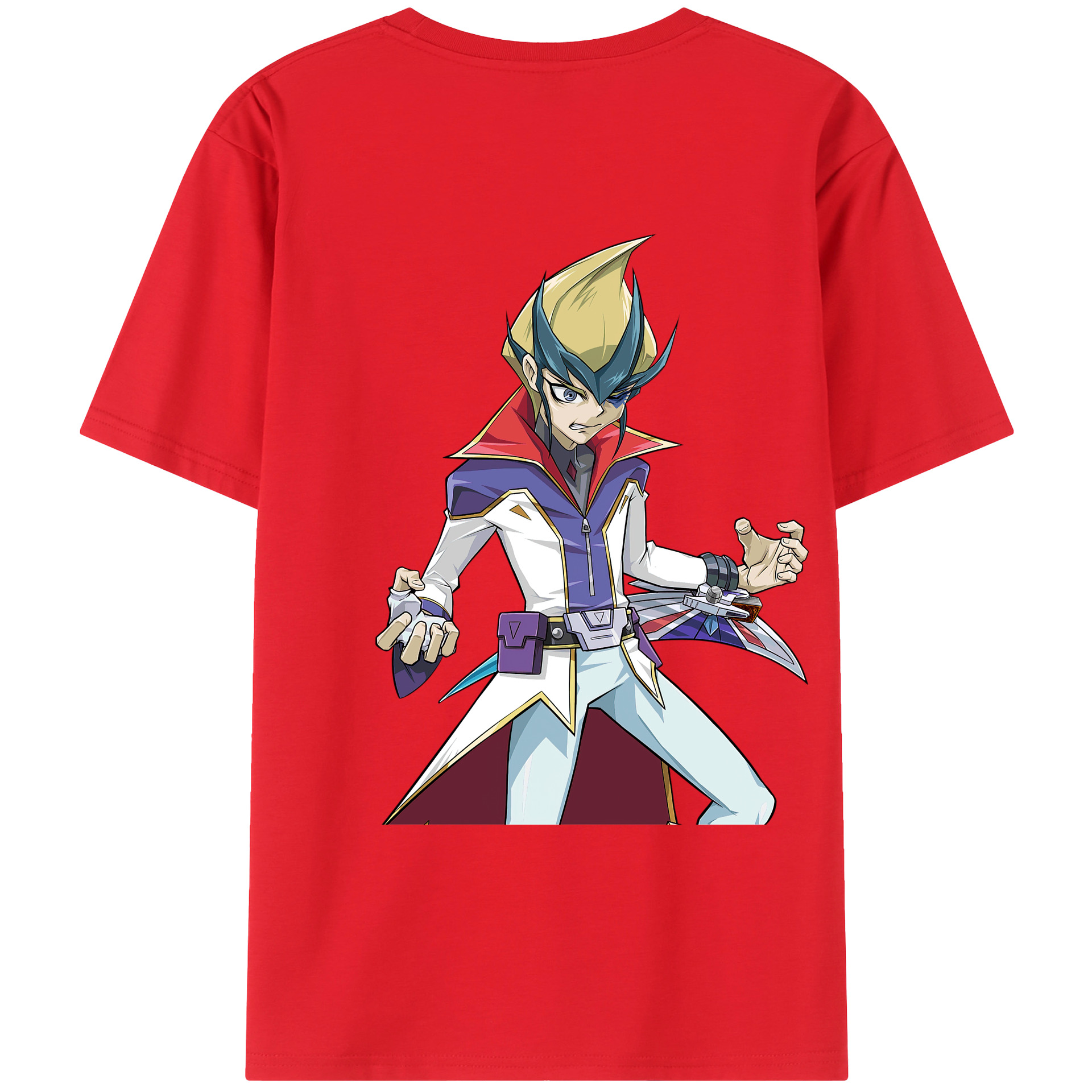 （画像用） 遊☆戯☆王 Yu-Gi-Oh! 綿100％ メンズ半袖Tシャツ（バックプリント） 通気性