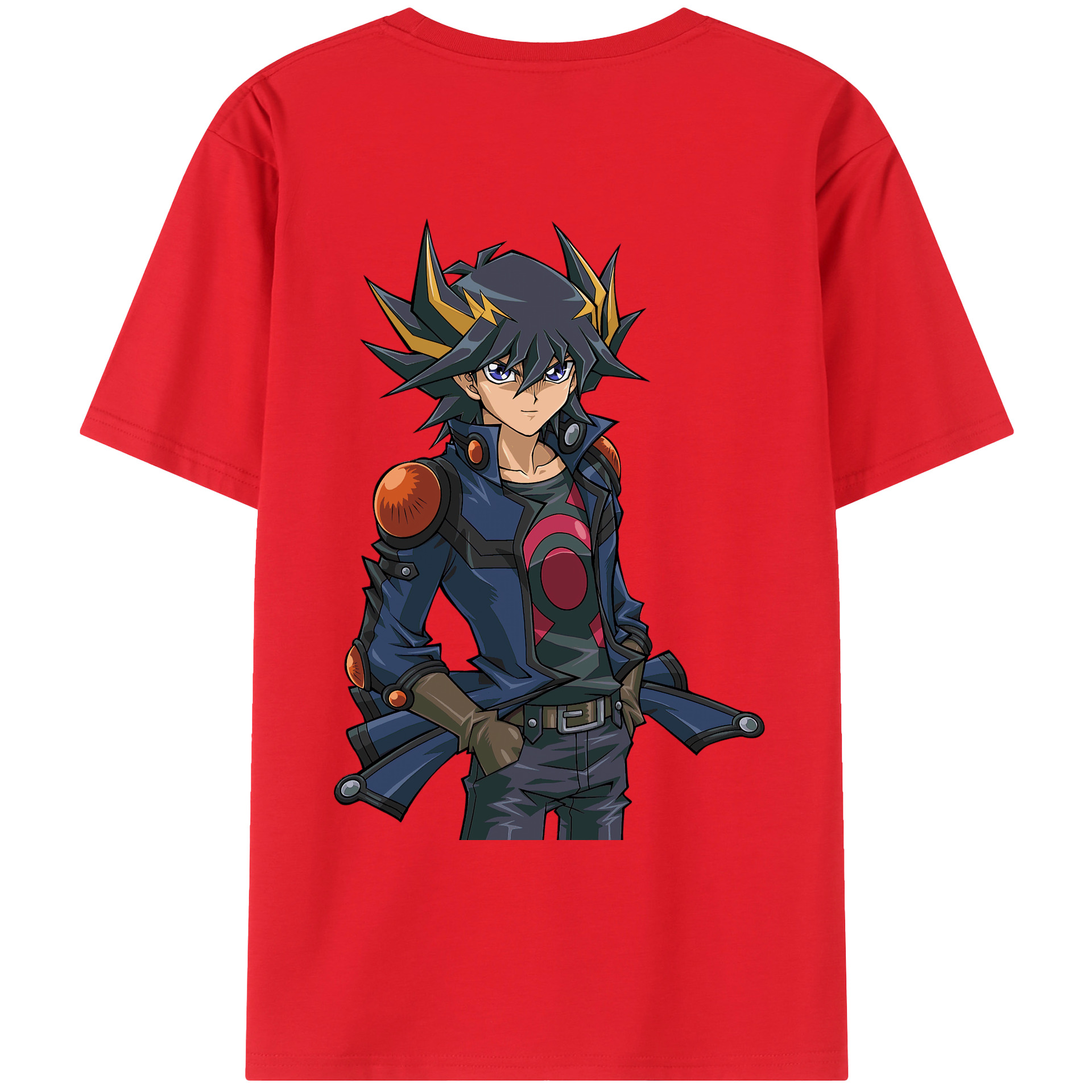 （画像用） 遊☆戯☆王 Yu-Gi-Oh! 綿100％ メンズ半袖Tシャツ（バックプリント） 通気性