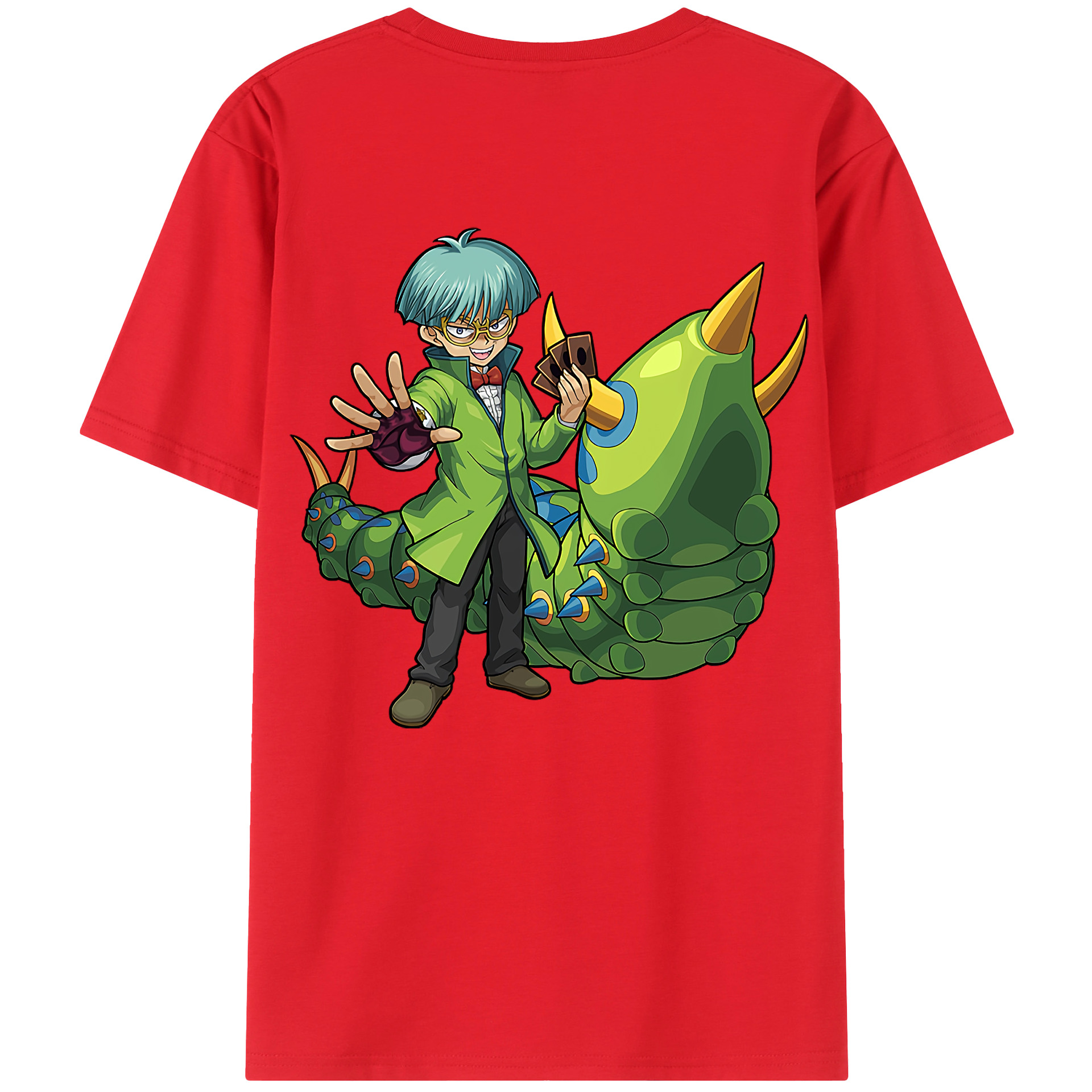 （画像用） 遊☆戯☆王 Yu-Gi-Oh! 綿100％ メンズ半袖Tシャツ（バックプリント） 通気性