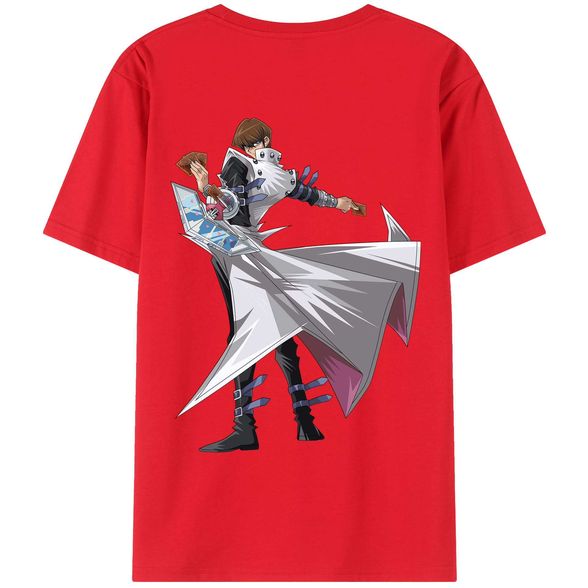 （画像用） 遊☆戯☆王 Yu-Gi-Oh! 綿100％ メンズ半袖Tシャツ（バックプリント） 通気性