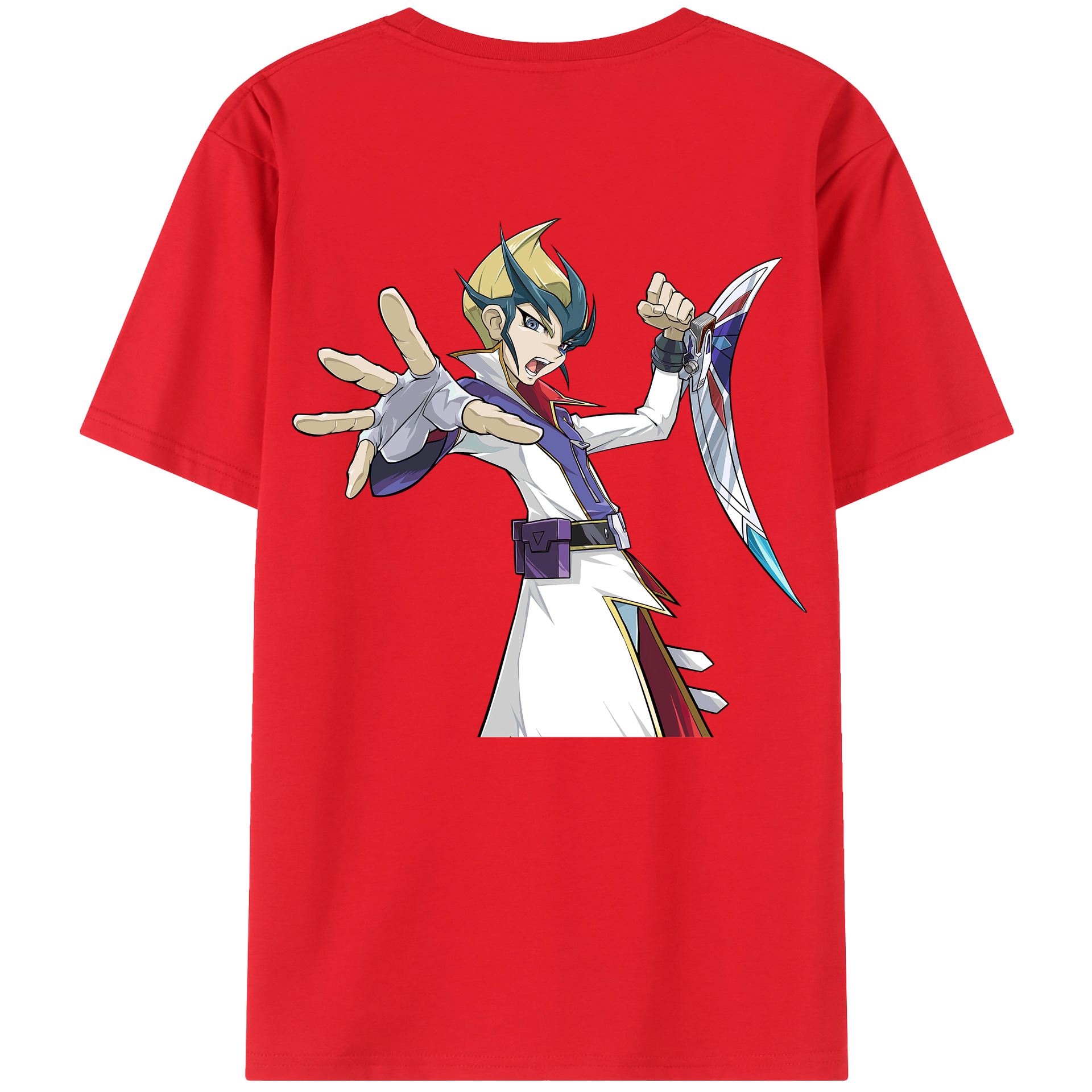 （画像用） 遊☆戯☆王 Yu-Gi-Oh! 綿100％ メンズ半袖Tシャツ（バックプリント） 通気性