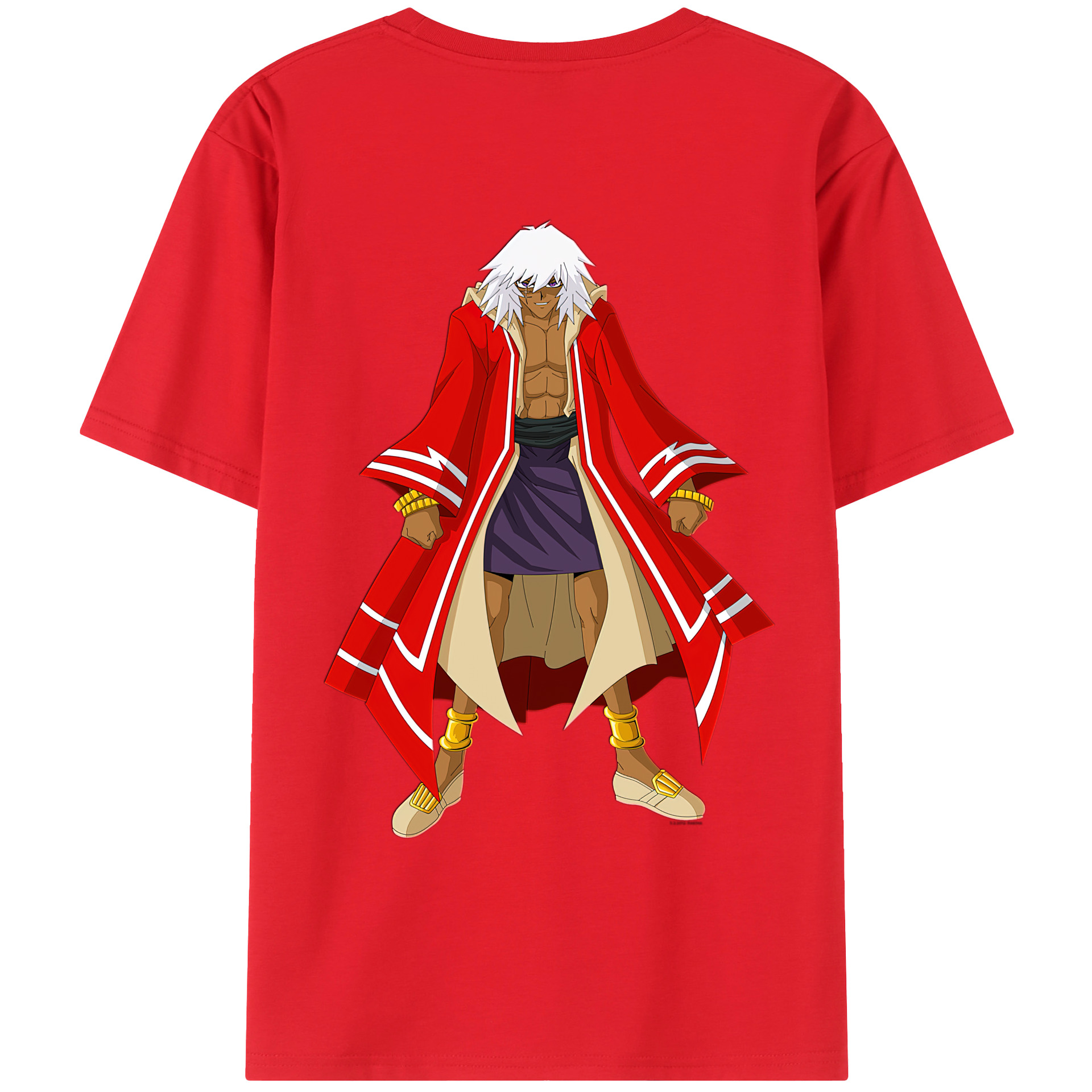 （画像用） 遊☆戯☆王 Yu-Gi-Oh! 綿100％ メンズ半袖Tシャツ（バックプリント） 通気性