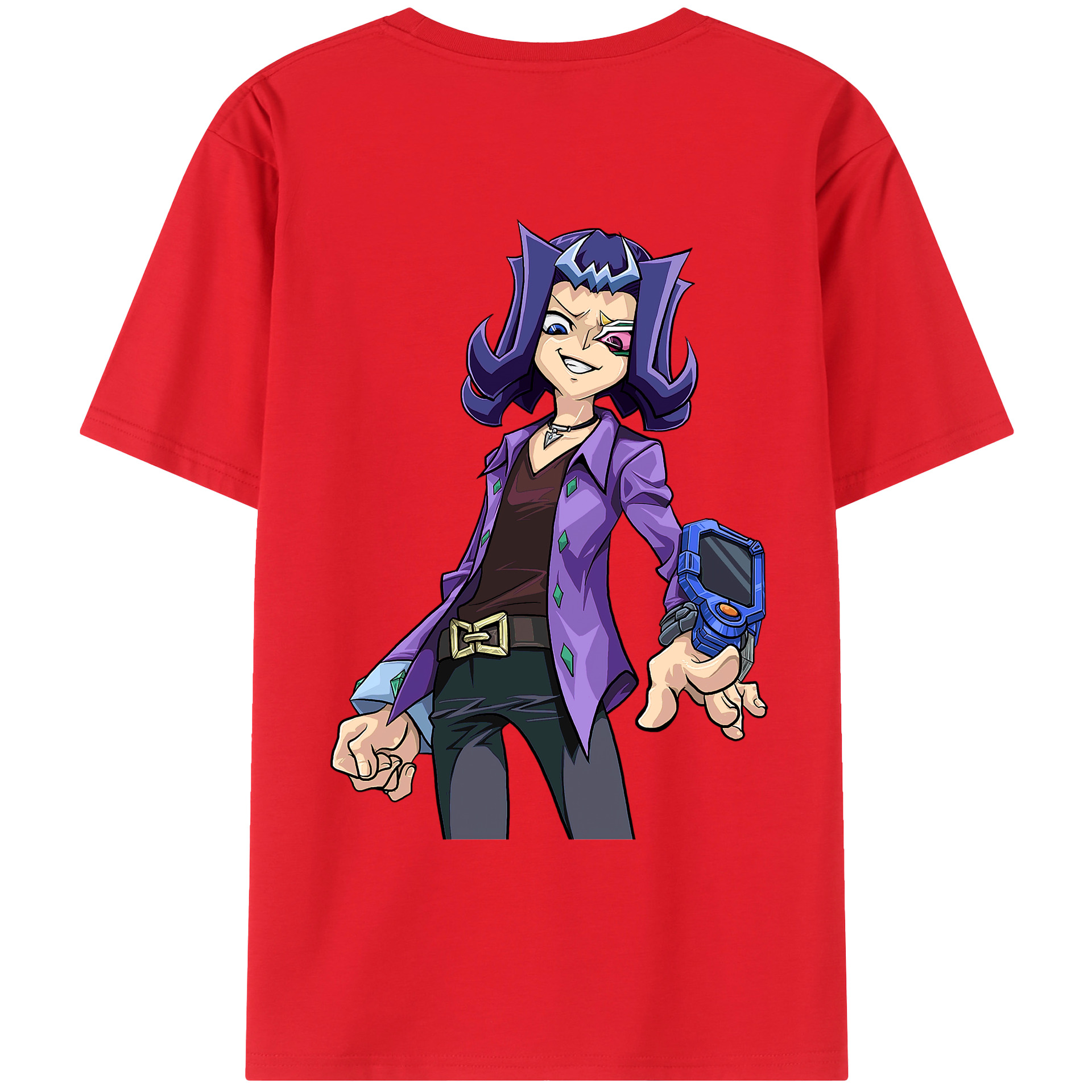 （画像用） 遊☆戯☆王 Yu-Gi-Oh! 綿100％ メンズ半袖Tシャツ（バックプリント） 通気性