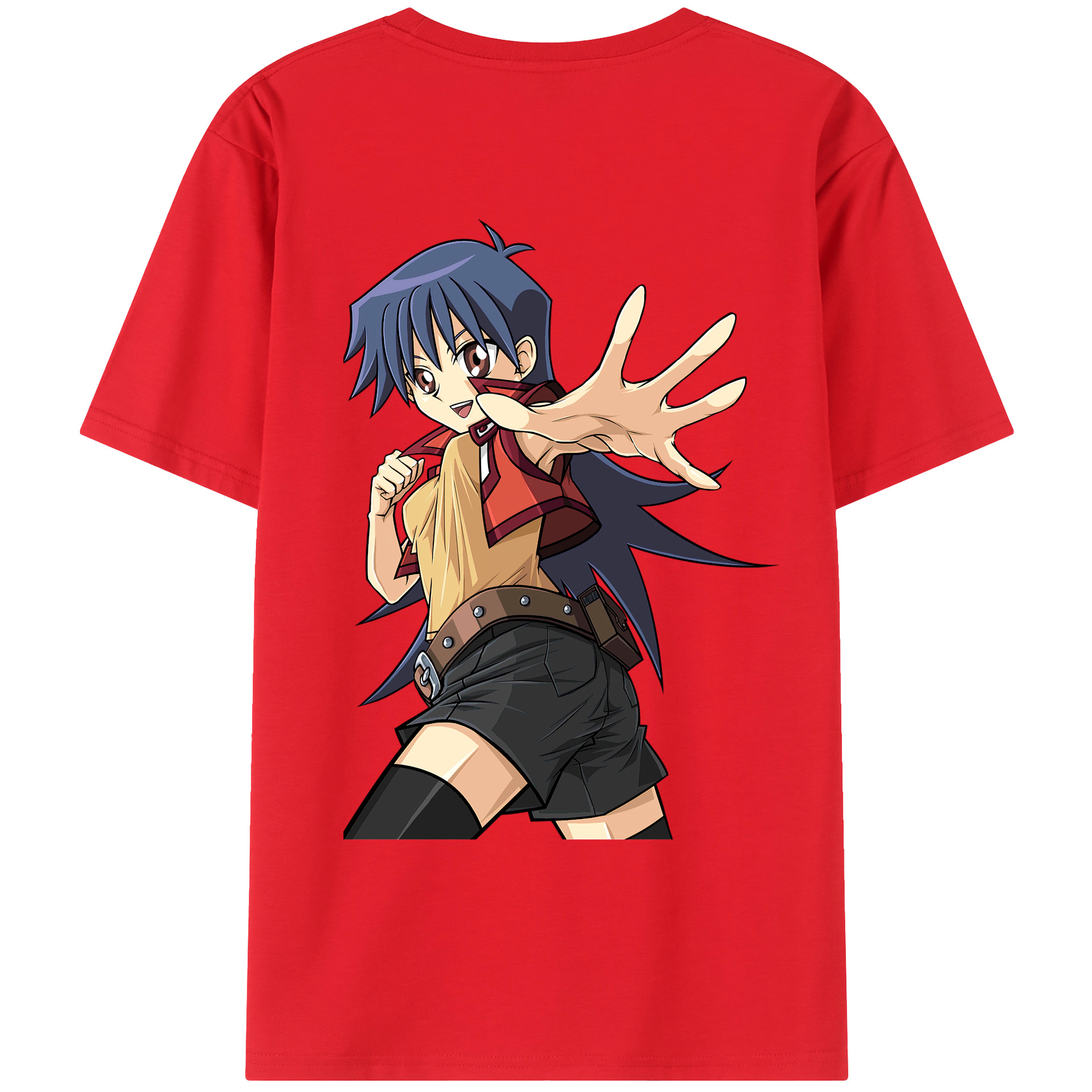 （画像用） 遊☆戯☆王 Yu-Gi-Oh! 綿100％ メンズ半袖Tシャツ（バックプリント） 通気性