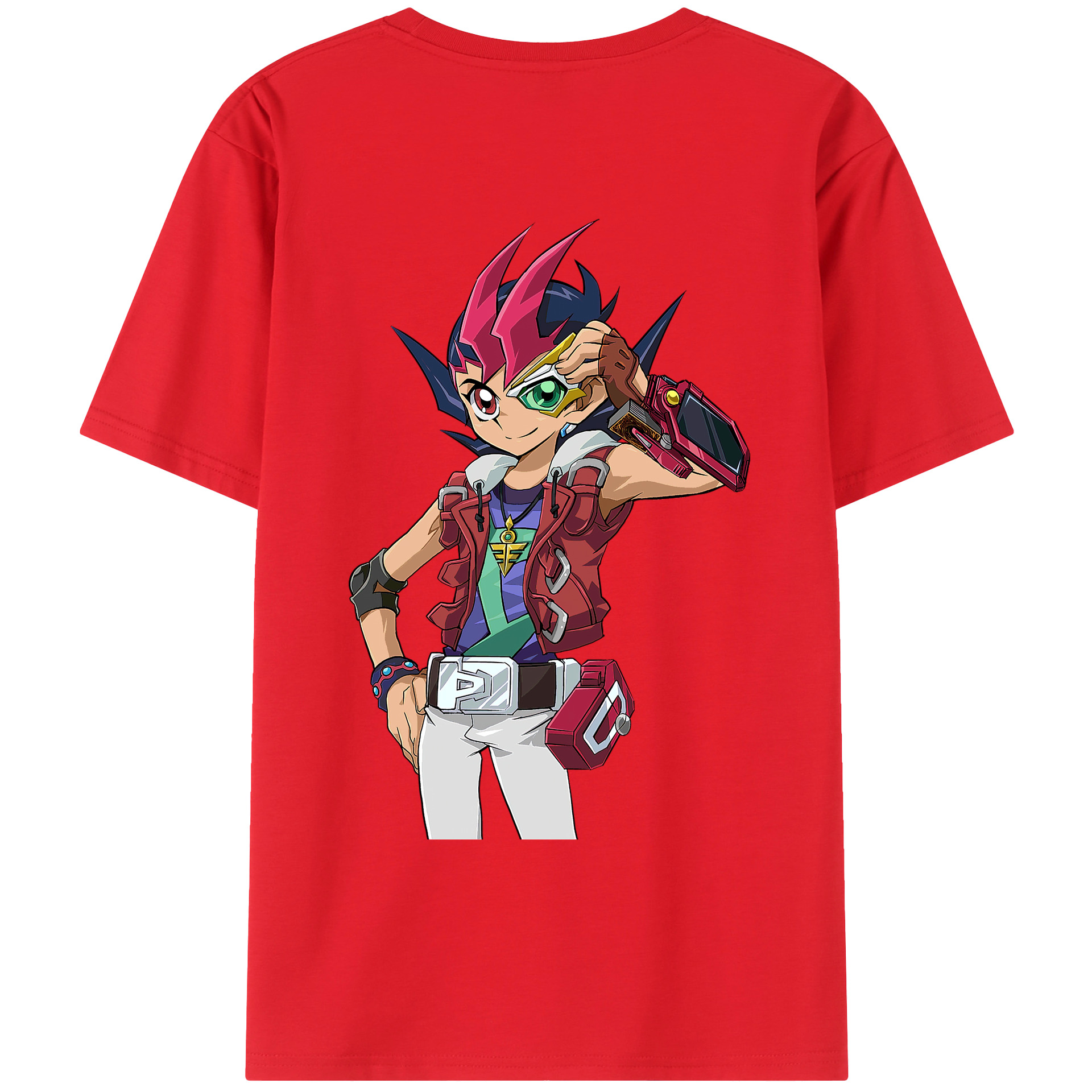 （画像用） 遊☆戯☆王 Yu-Gi-Oh! 綿100％ メンズ半袖Tシャツ（バックプリント） 通気性
