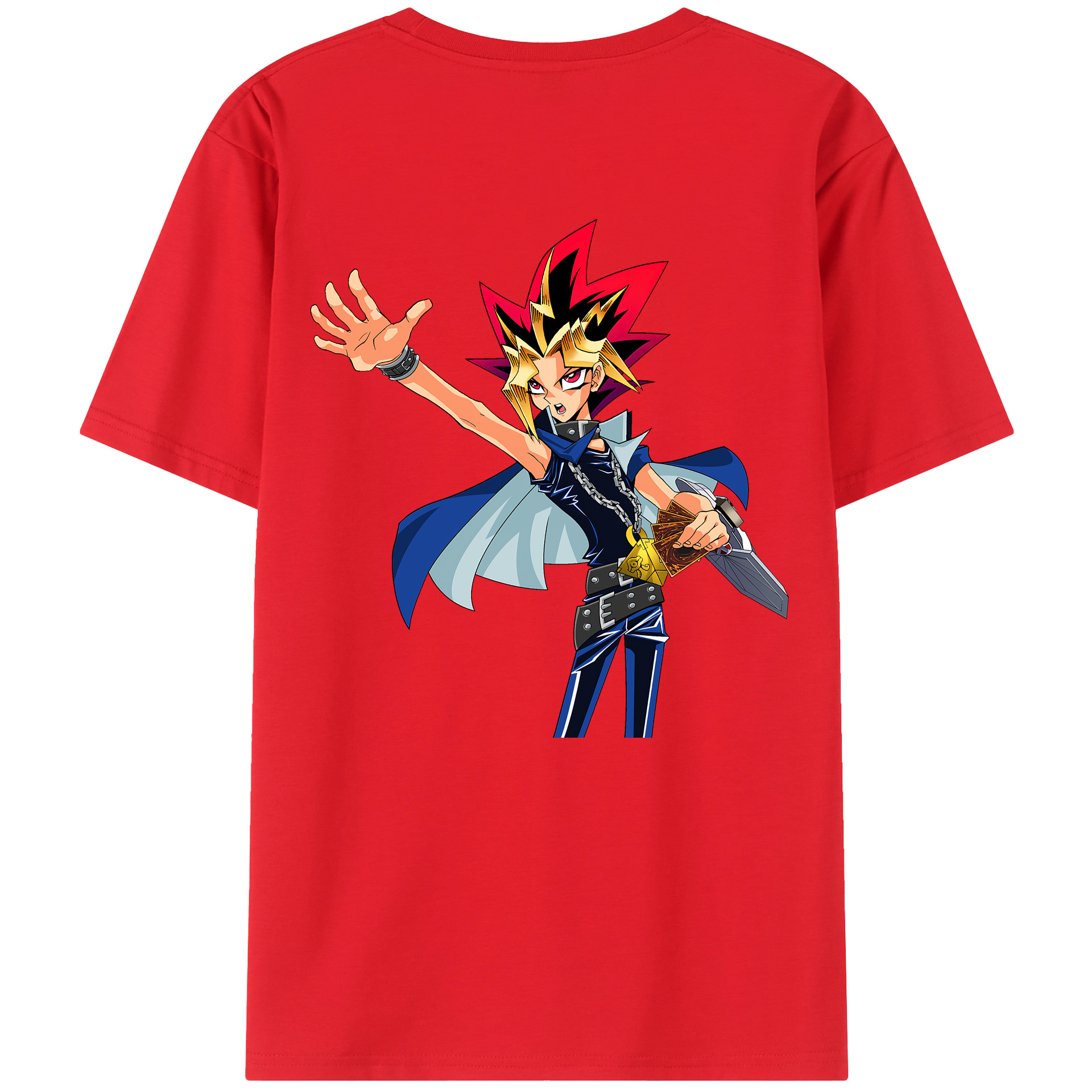 （画像用） 遊☆戯☆王 Yu-Gi-Oh! 綿100％ メンズ半袖Tシャツ（バックプリント） 通気性