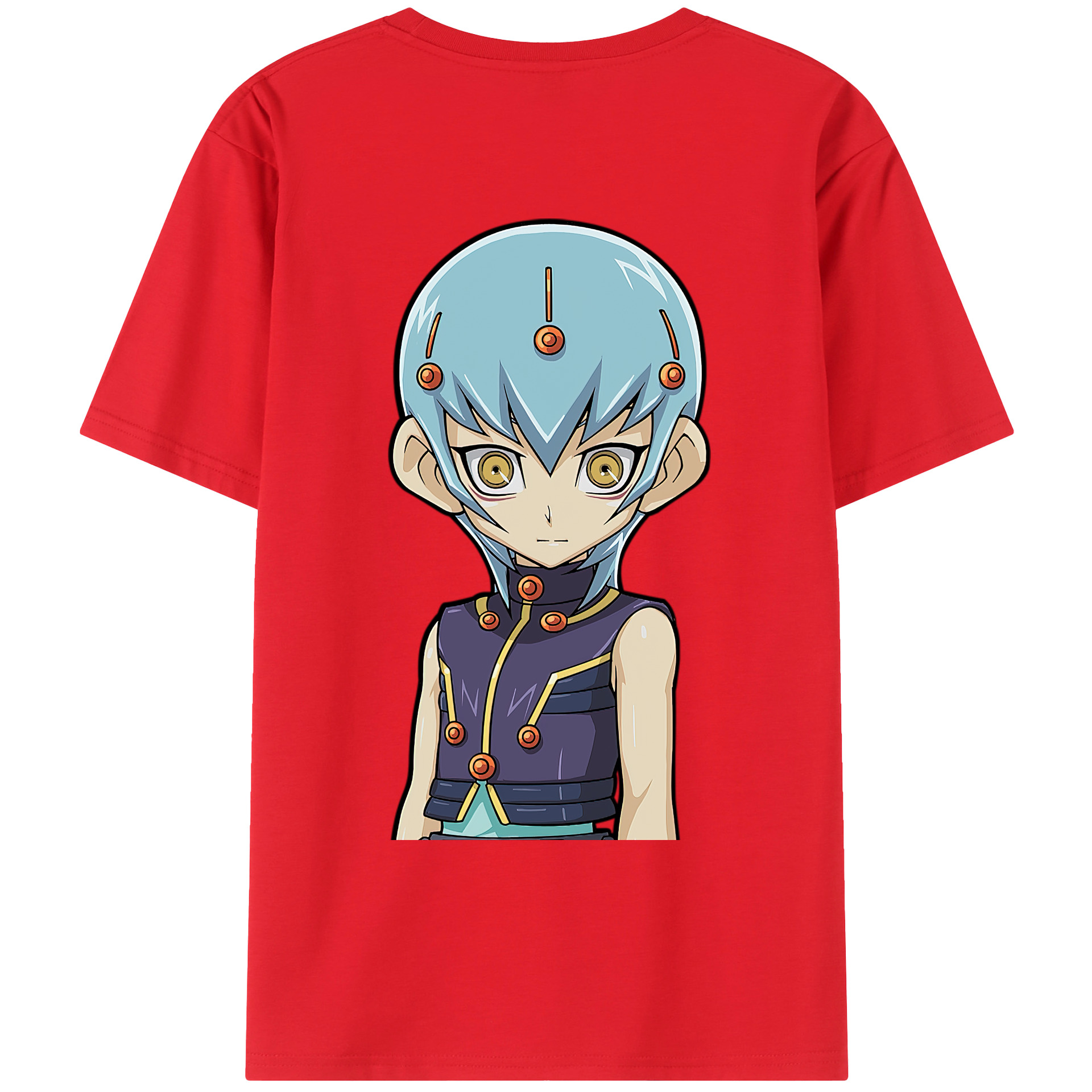 （画像用） 遊☆戯☆王 Yu-Gi-Oh! 綿100％ メンズ半袖Tシャツ（バックプリント） 通気性
