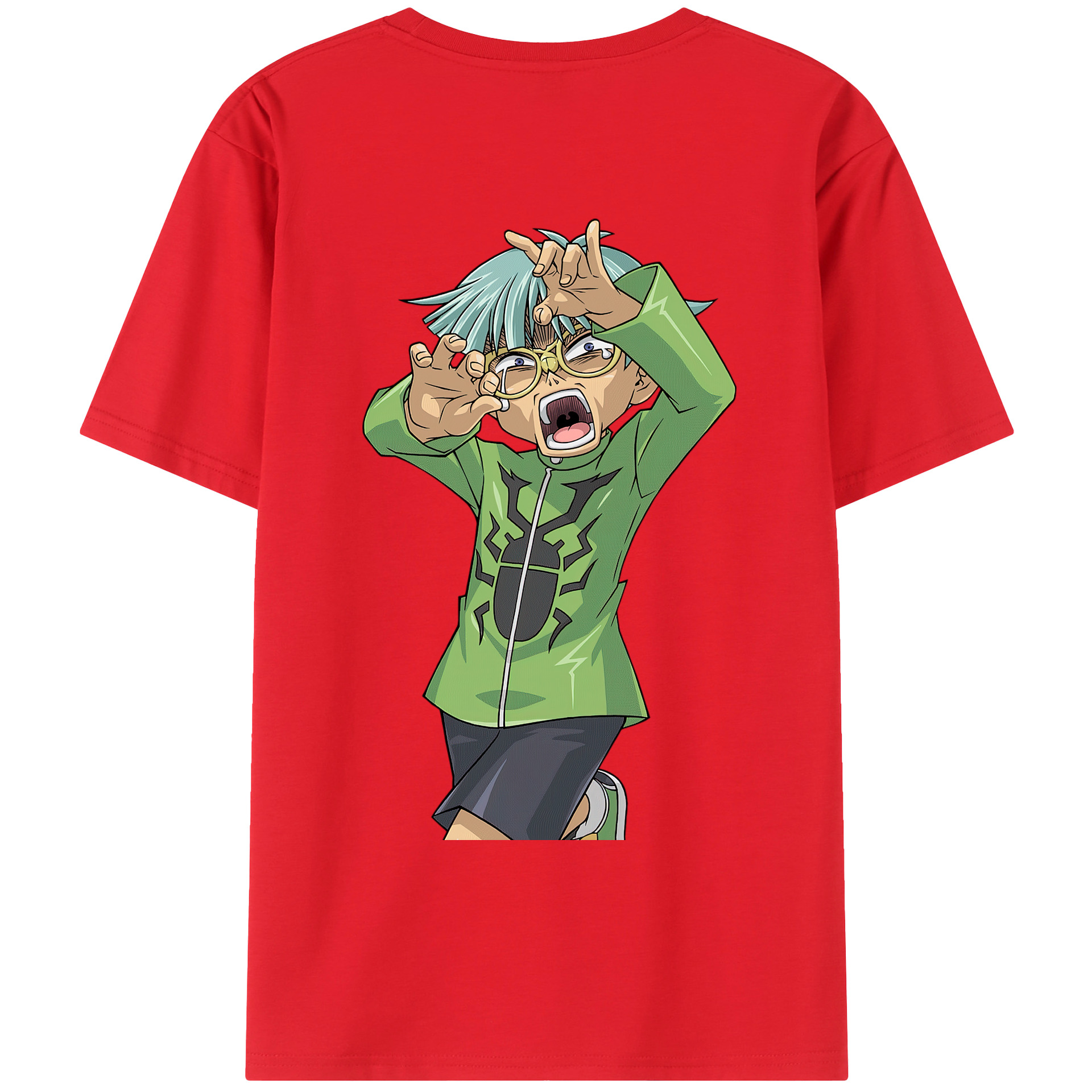 （画像用） 遊☆戯☆王 Yu-Gi-Oh! 綿100％ メンズ半袖Tシャツ（バックプリント） 通気性