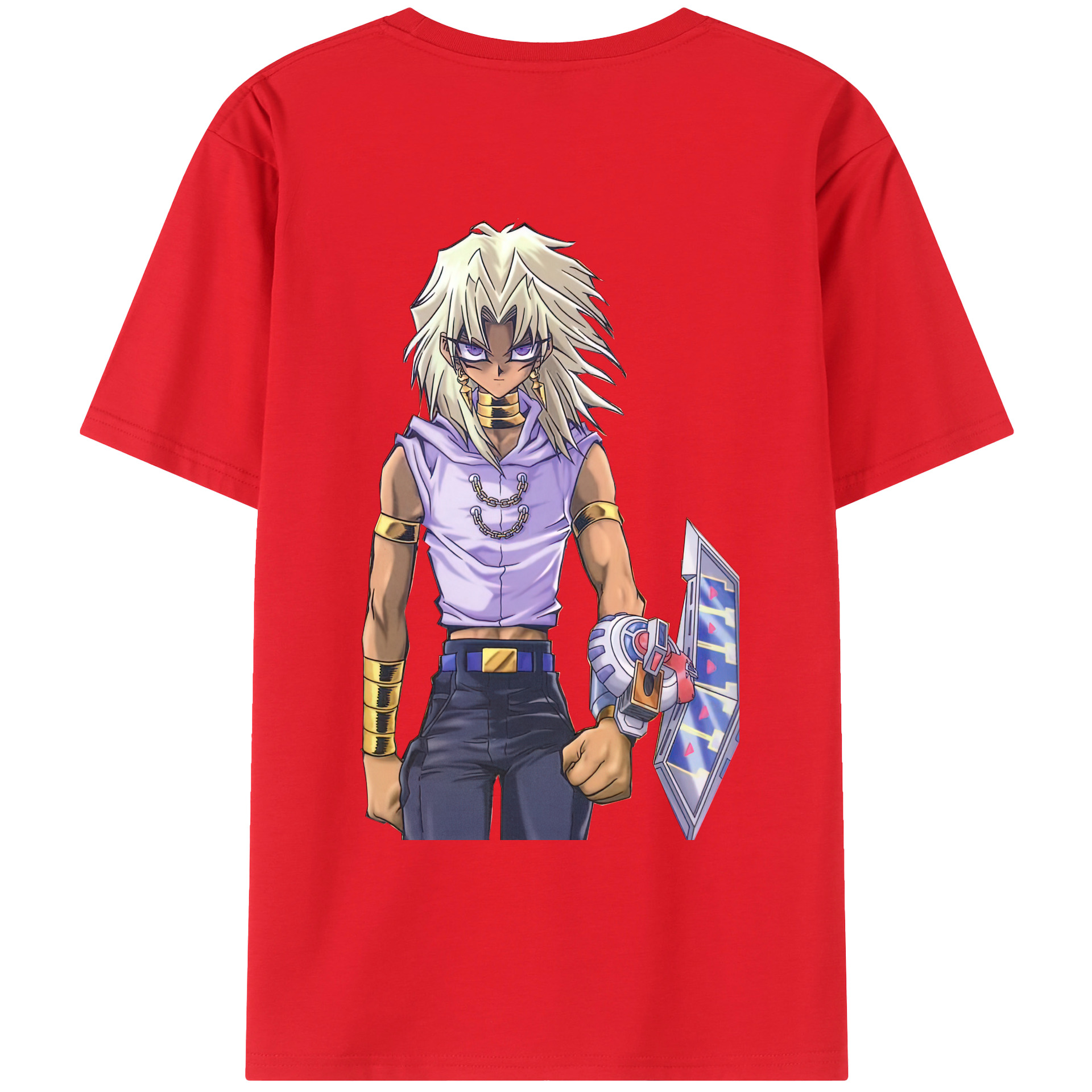 （画像用） 遊☆戯☆王 Yu-Gi-Oh! 綿100％ メンズ半袖Tシャツ（バックプリント） 通気性