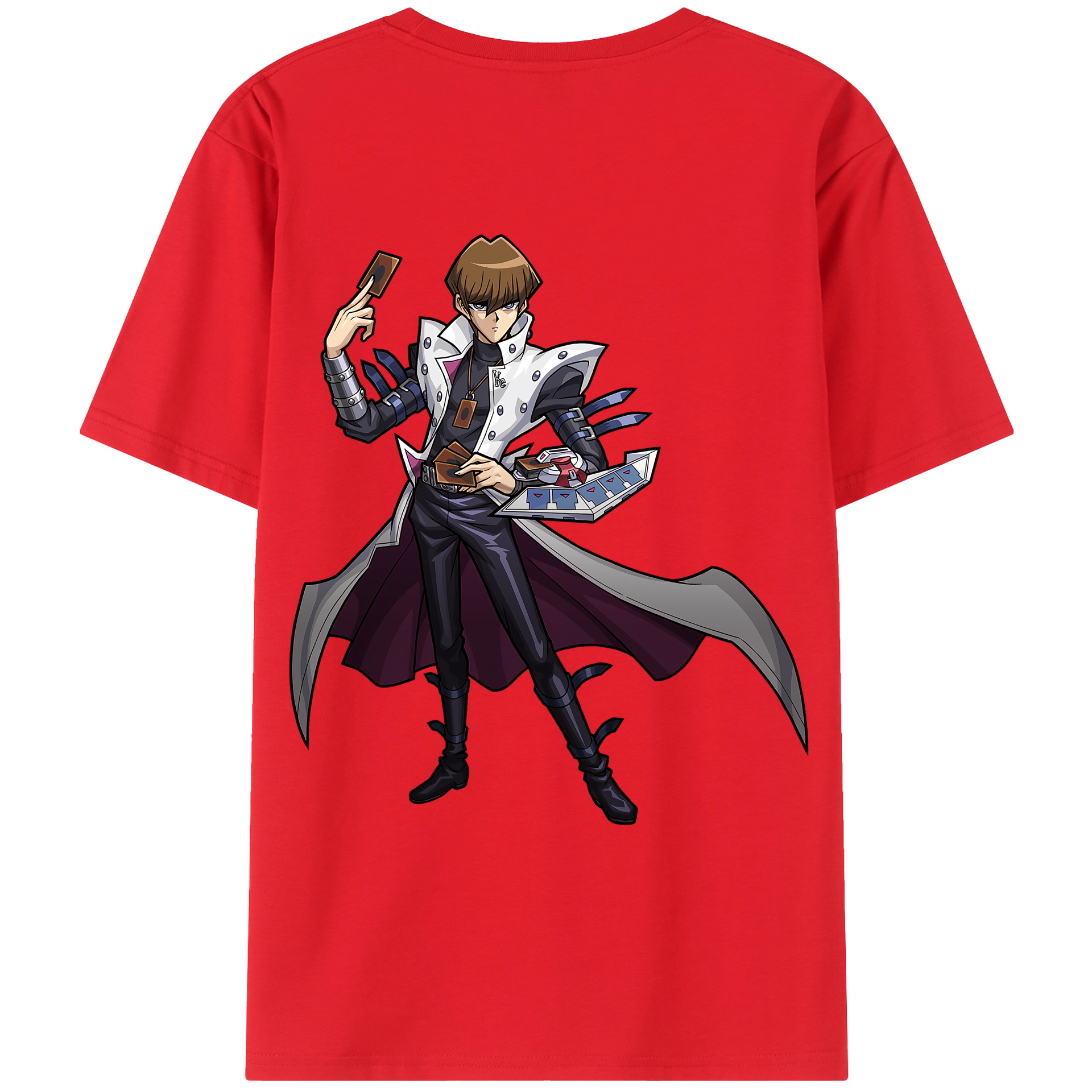 （画像用） 遊☆戯☆王 Yu-Gi-Oh! 綿100％ メンズ半袖Tシャツ（バックプリント） 通気性