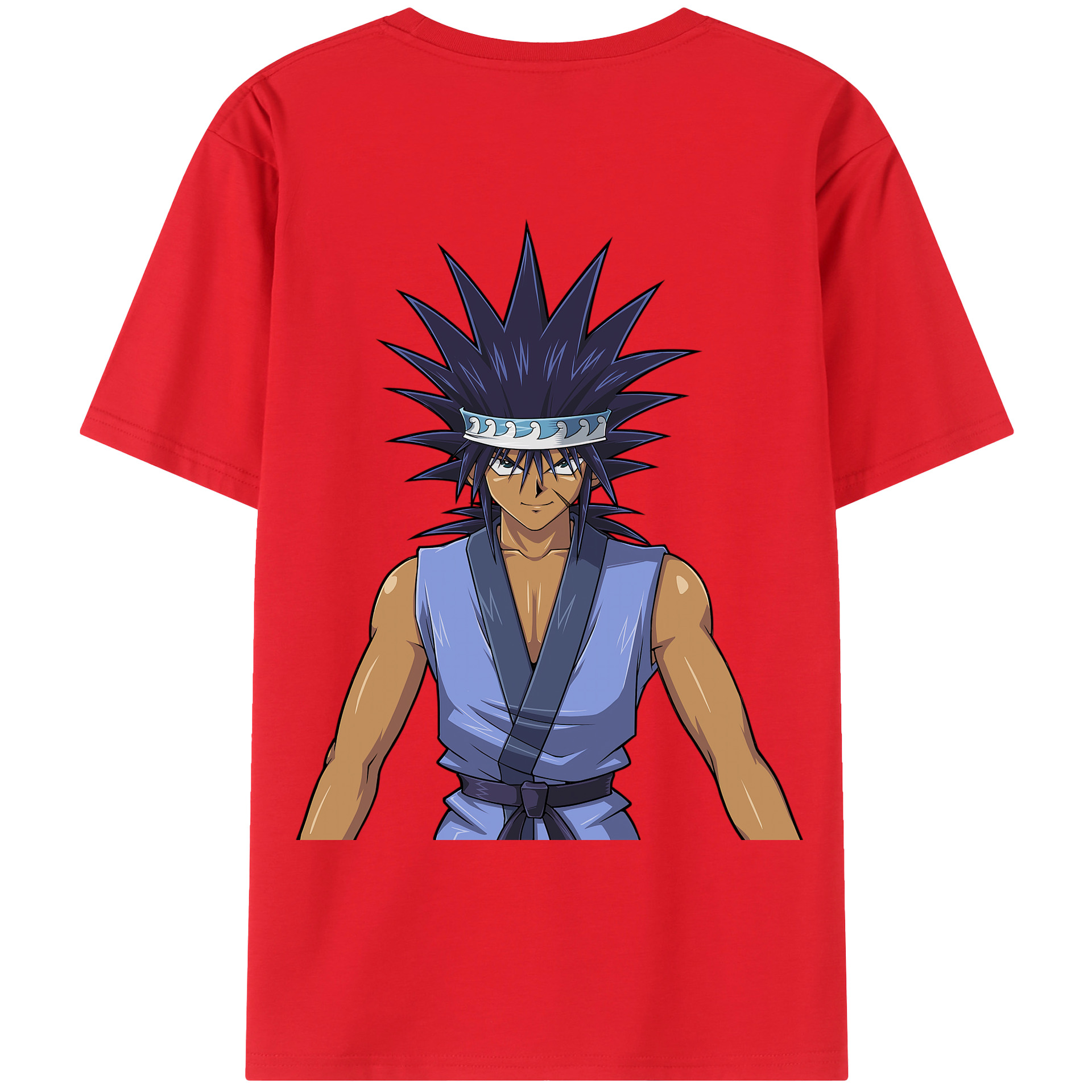 （画像用） 遊☆戯☆王 Yu-Gi-Oh! 綿100％ メンズ半袖Tシャツ（バックプリント） 通気性