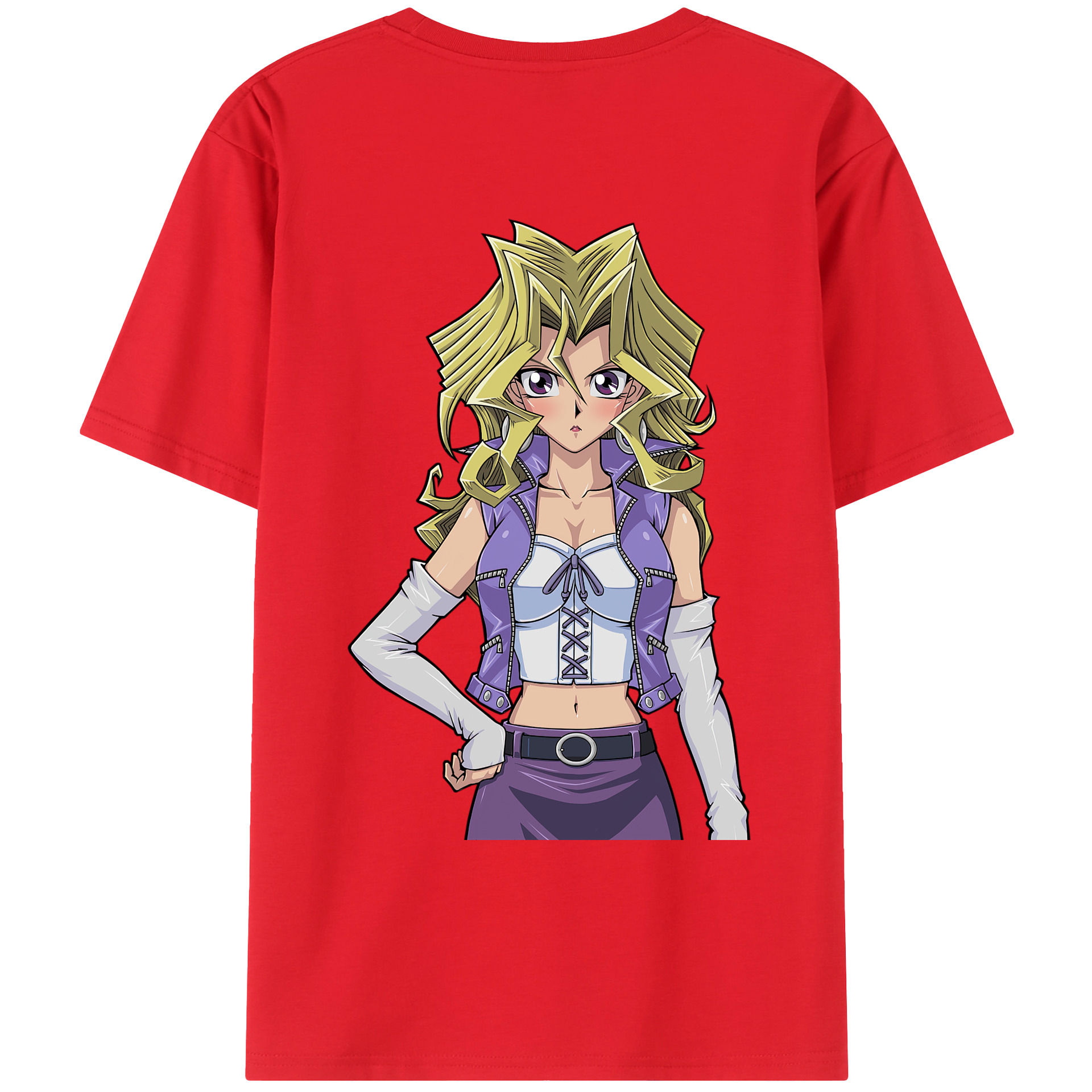 （画像用） 遊☆戯☆王 Yu-Gi-Oh! 綿100％ メンズ半袖Tシャツ（バックプリント） 通気性