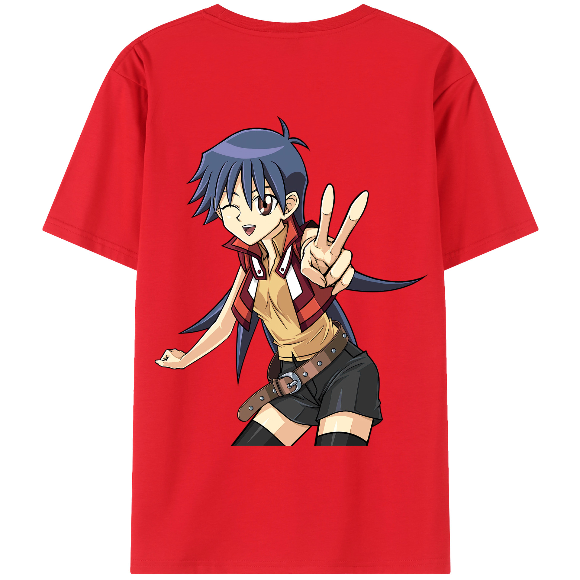 （画像用） 遊☆戯☆王 Yu-Gi-Oh! 綿100％ メンズ半袖Tシャツ（バックプリント） 通気性