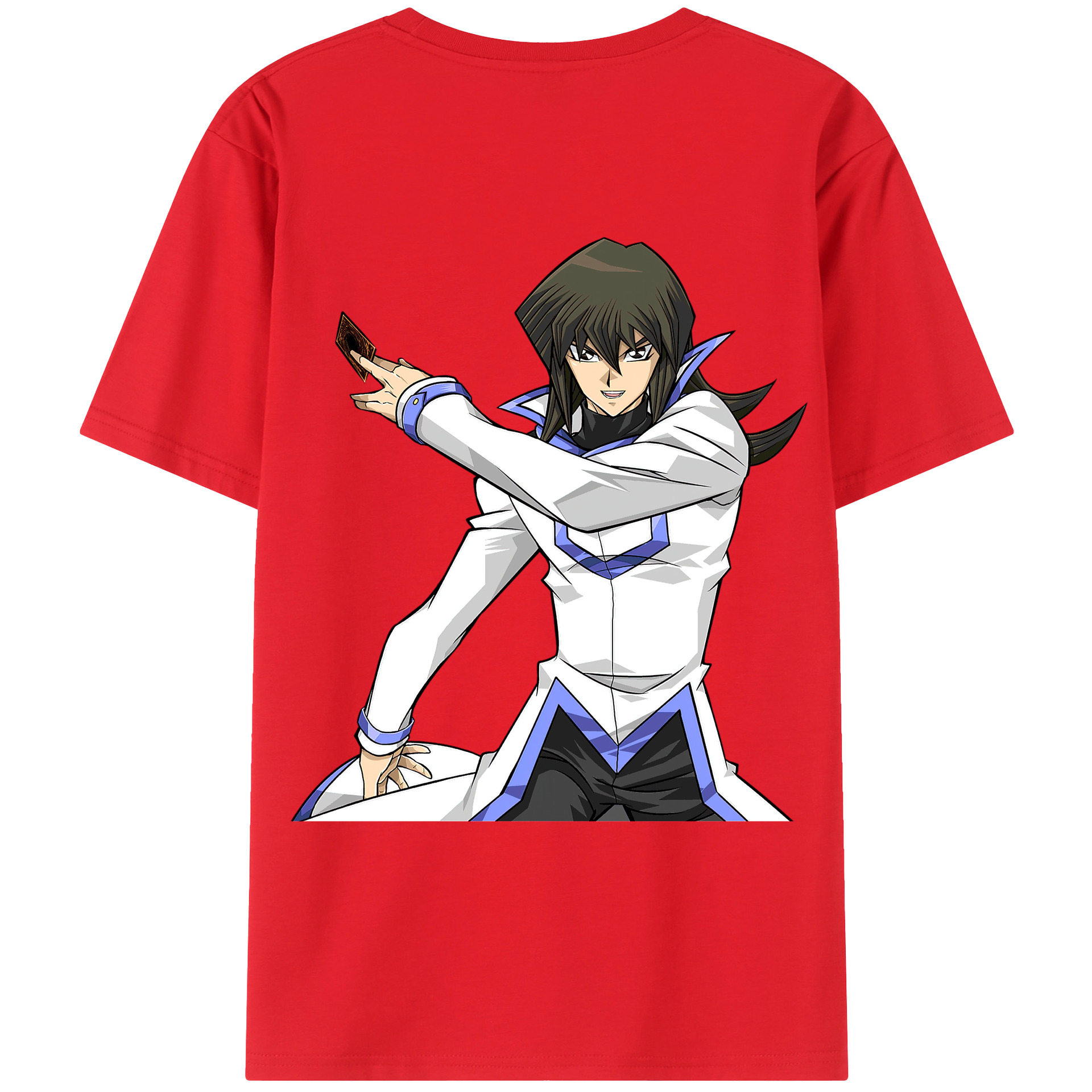 （画像用） 遊☆戯☆王 Yu-Gi-Oh! 綿100％ メンズ半袖Tシャツ（バックプリント） 通気性