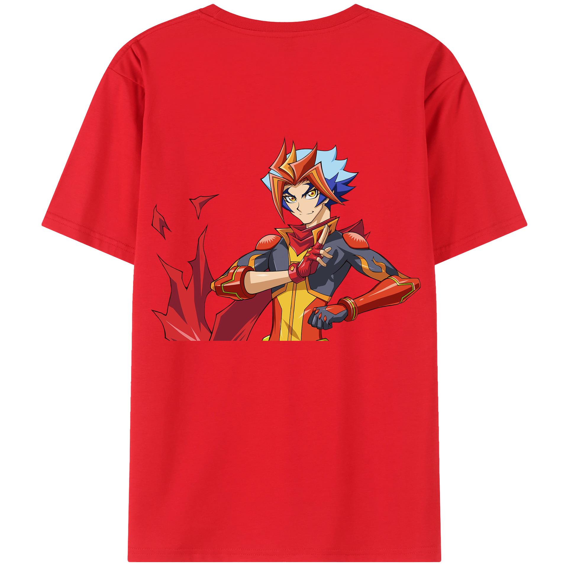 （画像用） 遊☆戯☆王 Yu-Gi-Oh! 綿100％ メンズ半袖Tシャツ（バックプリント） 通気性