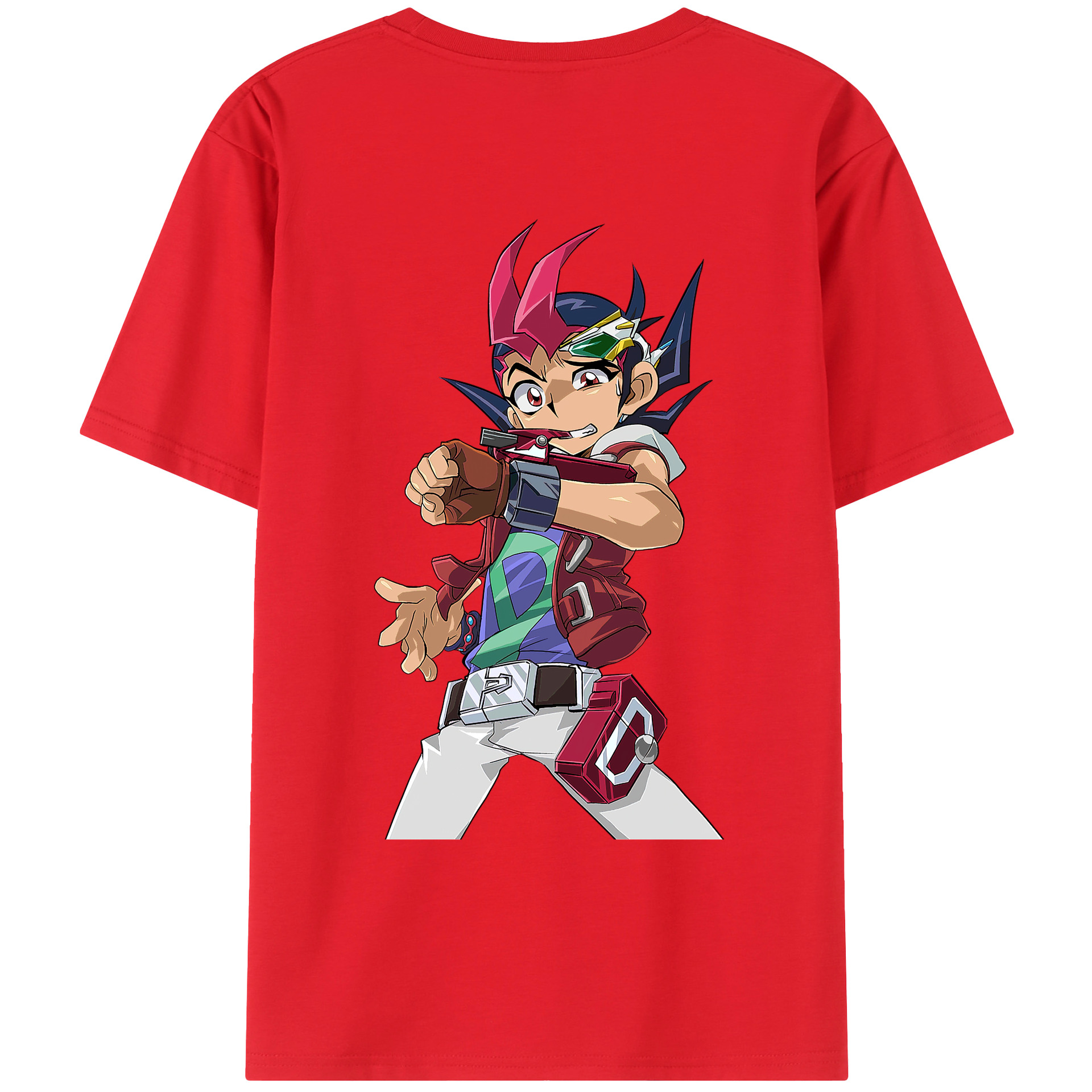 （画像用） 遊☆戯☆王 Yu-Gi-Oh! 綿100％ メンズ半袖Tシャツ（バックプリント） 通気性