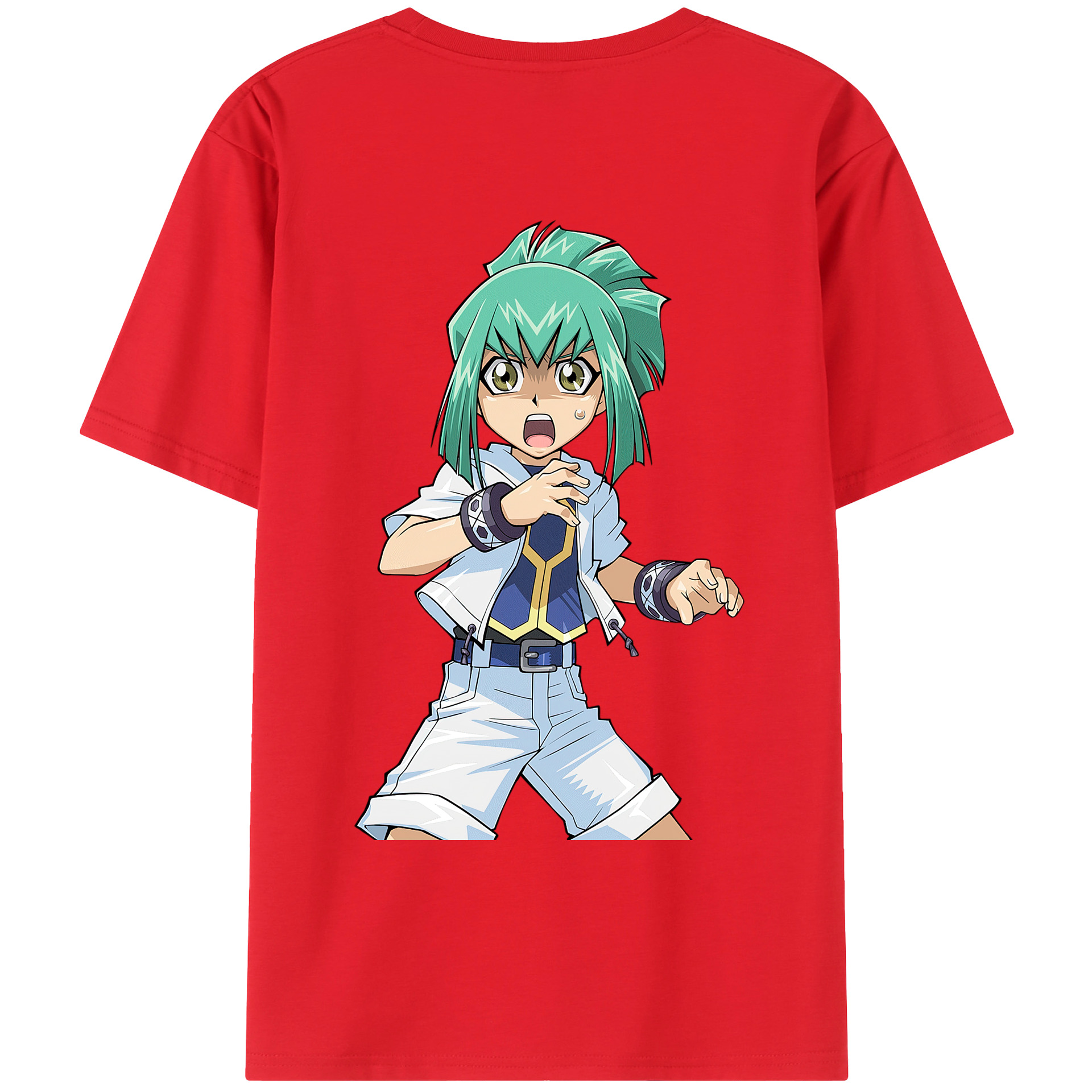 （画像用） 遊☆戯☆王 Yu-Gi-Oh! 綿100％ メンズ半袖Tシャツ（バックプリント） 通気性