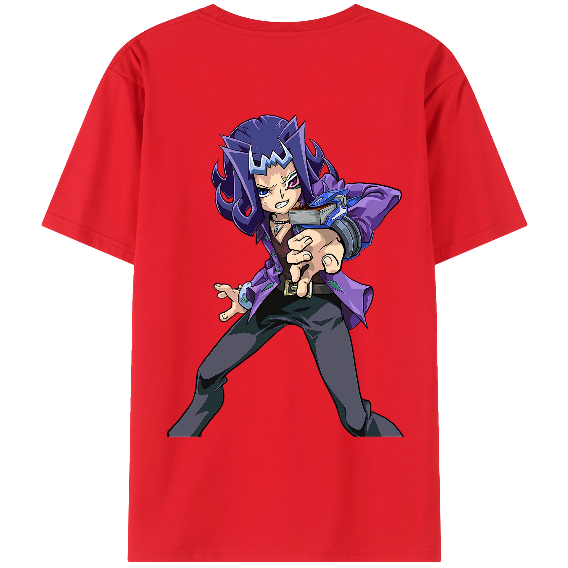 （画像用） 遊☆戯☆王 Yu-Gi-Oh! 綿100％ メンズ半袖Tシャツ（バックプリント） 通気性