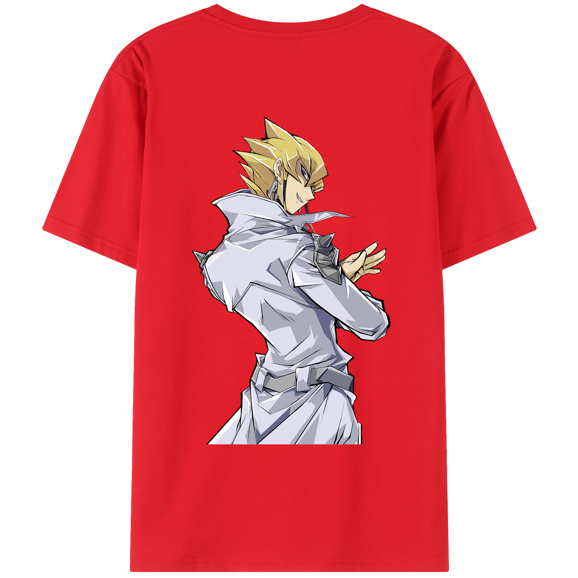 （画像用） 遊☆戯☆王 Yu-Gi-Oh! 綿100％ メンズ半袖Tシャツ（バックプリント） 通気性