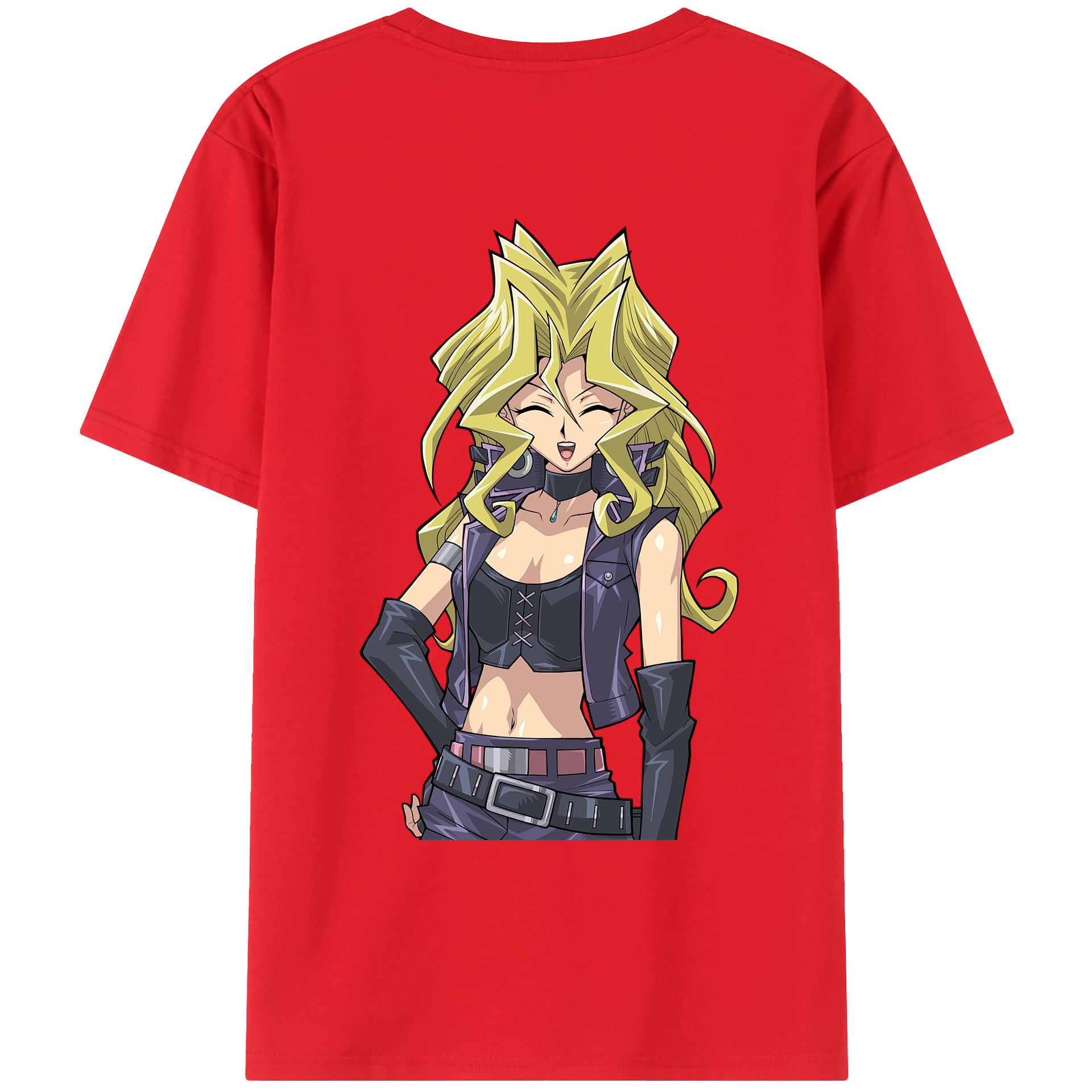 （画像用） 遊☆戯☆王 Yu-Gi-Oh! 綿100％ メンズ半袖Tシャツ（バックプリント） 通気性