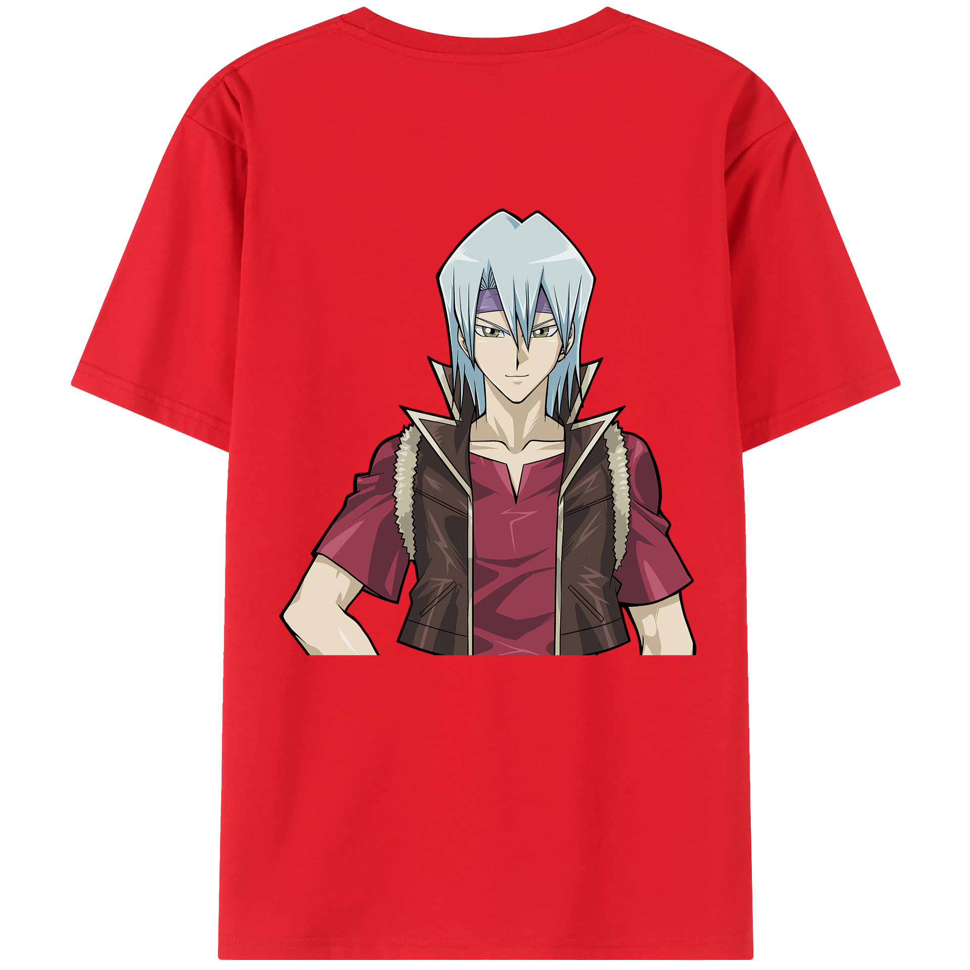 （画像用） 遊☆戯☆王 Yu-Gi-Oh! 綿100％ メンズ半袖Tシャツ（バックプリント） 通気性