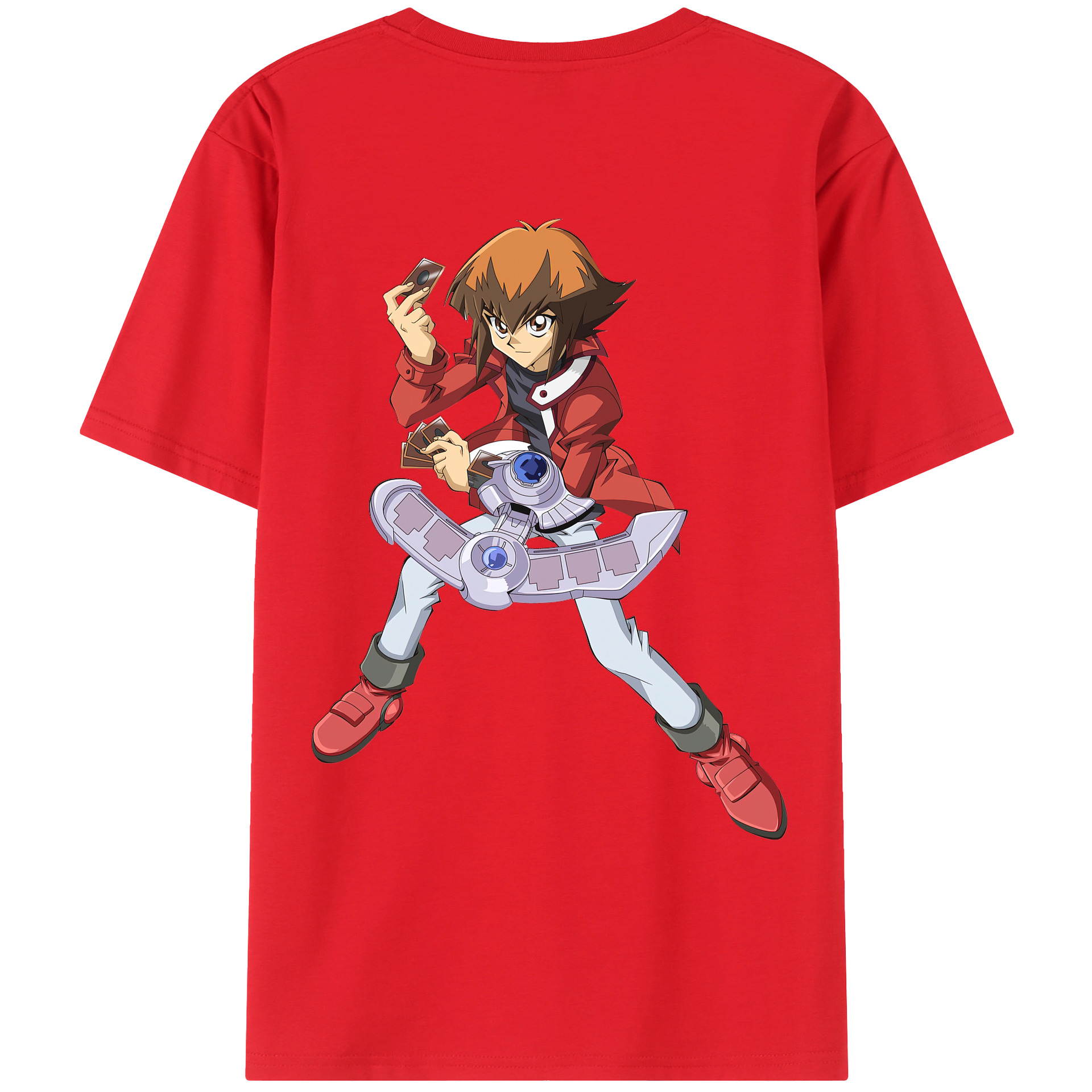 （画像用） 遊☆戯☆王 Yu-Gi-Oh! 綿100％ メンズ半袖Tシャツ（バックプリント） 通気性