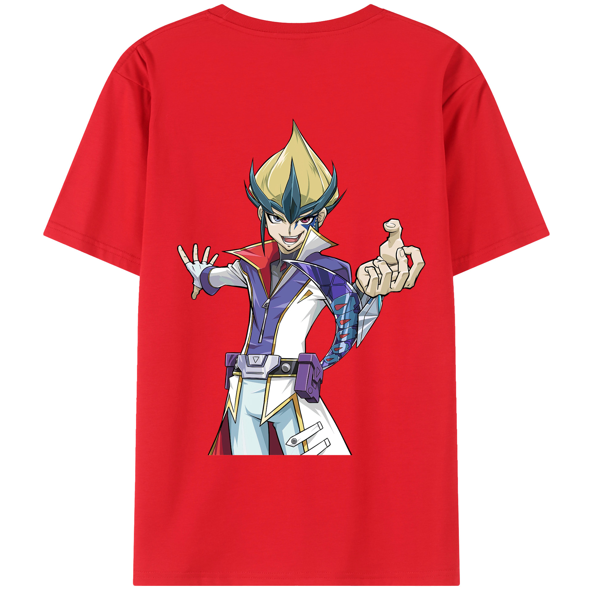 （画像用） 遊☆戯☆王 Yu-Gi-Oh! 綿100％ メンズ半袖Tシャツ（バックプリント） 通気性