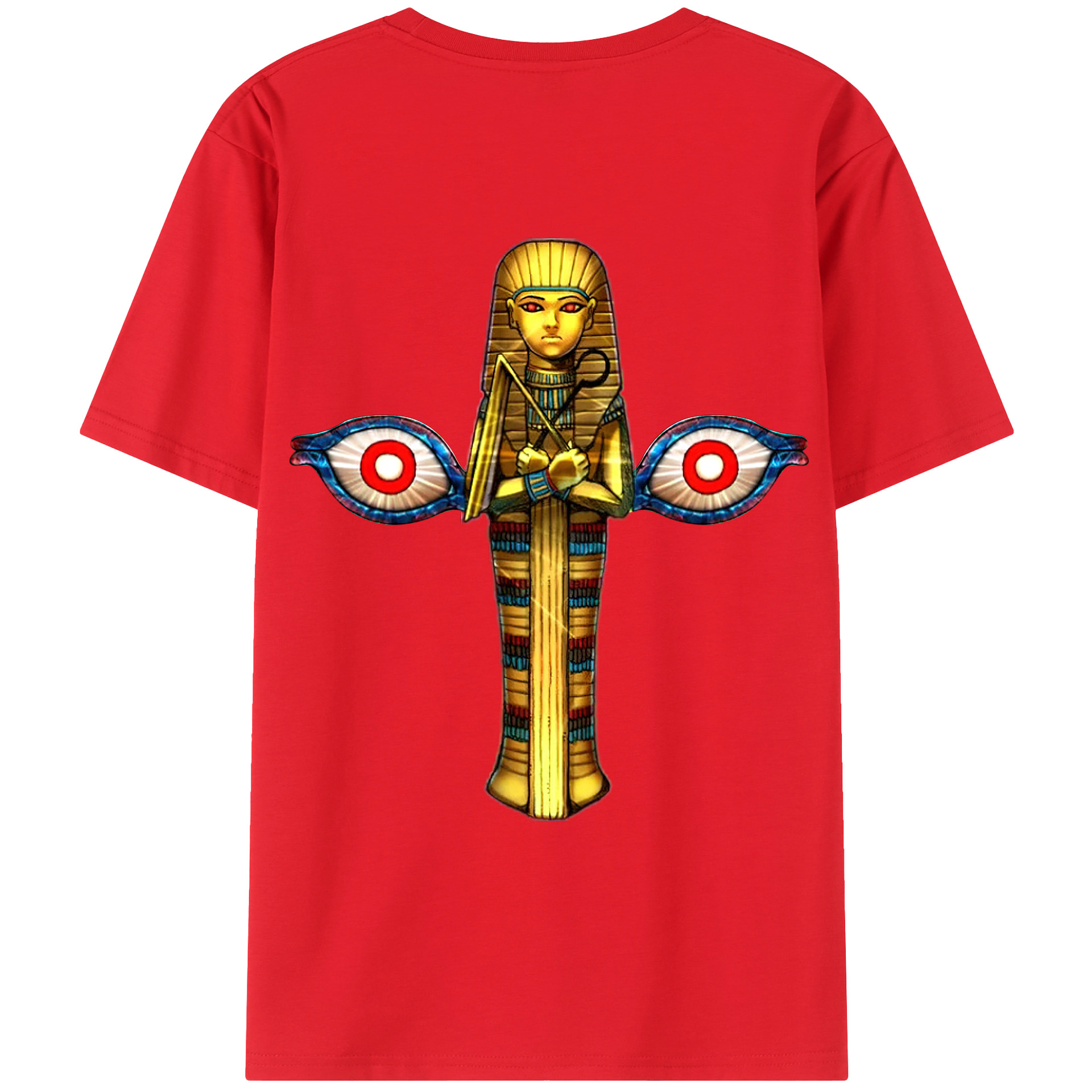 （画像用） 遊☆戯☆王 Yu-Gi-Oh! 綿100％ メンズ半袖Tシャツ（バックプリント） 通気性