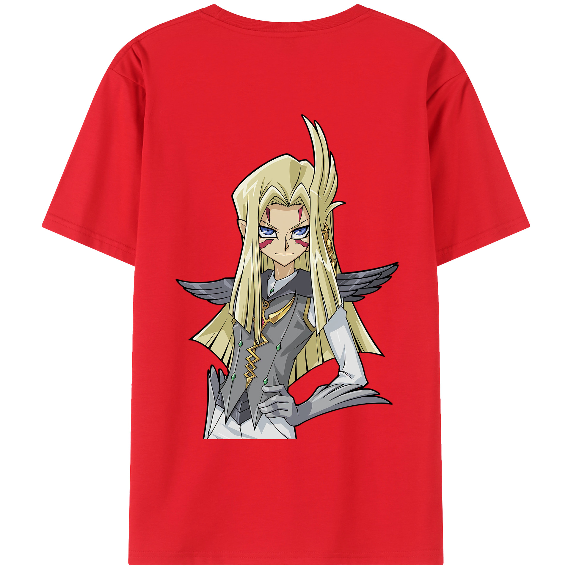 （画像用） 遊☆戯☆王 Yu-Gi-Oh! 綿100％ メンズ半袖Tシャツ（バックプリント） 通気性