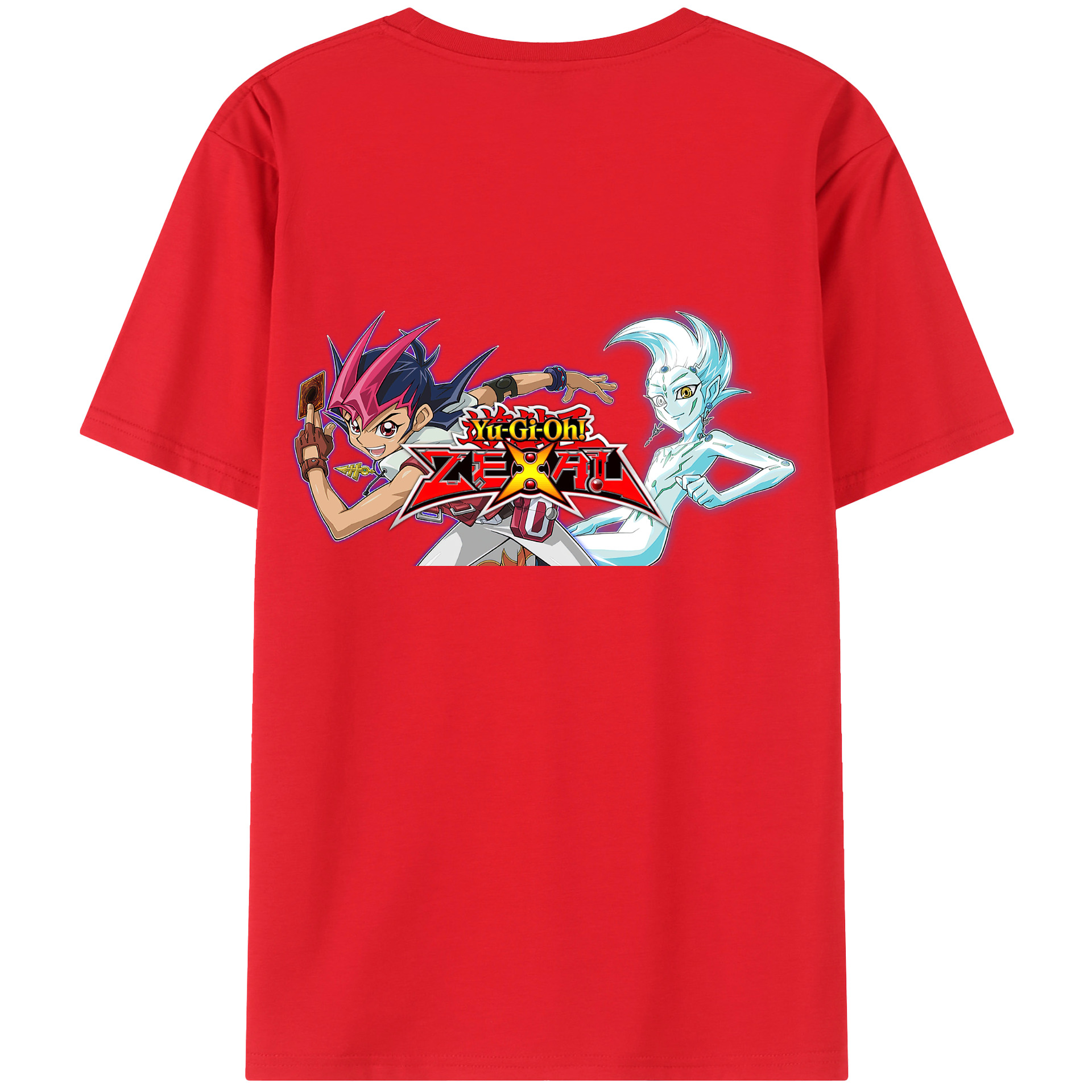 （画像用） 遊☆戯☆王 Yu-Gi-Oh! 綿100％ メンズ半袖Tシャツ（バックプリント） 通気性