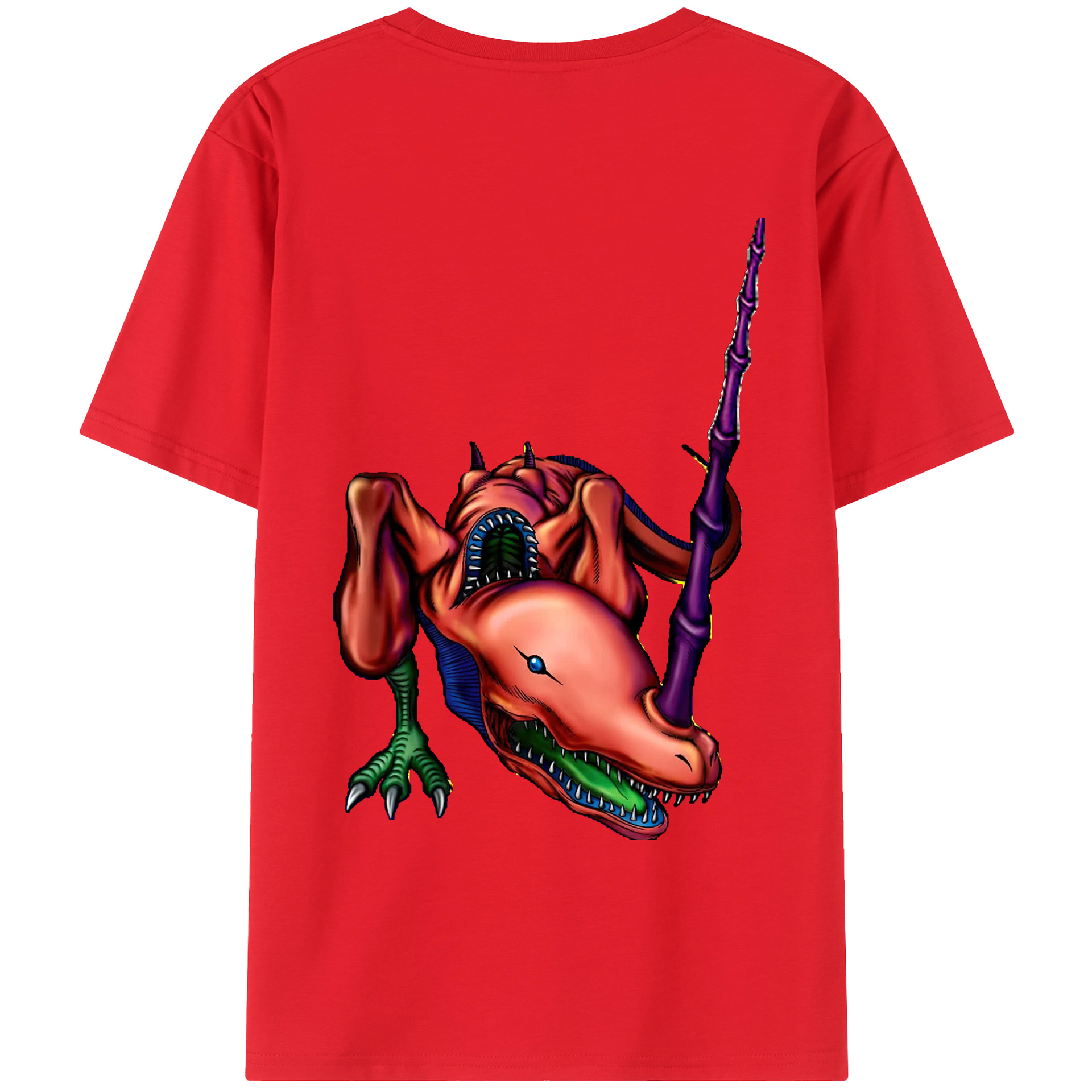（画像用） 遊☆戯☆王 Yu-Gi-Oh! 綿100％ メンズ半袖Tシャツ（バックプリント） 通気性