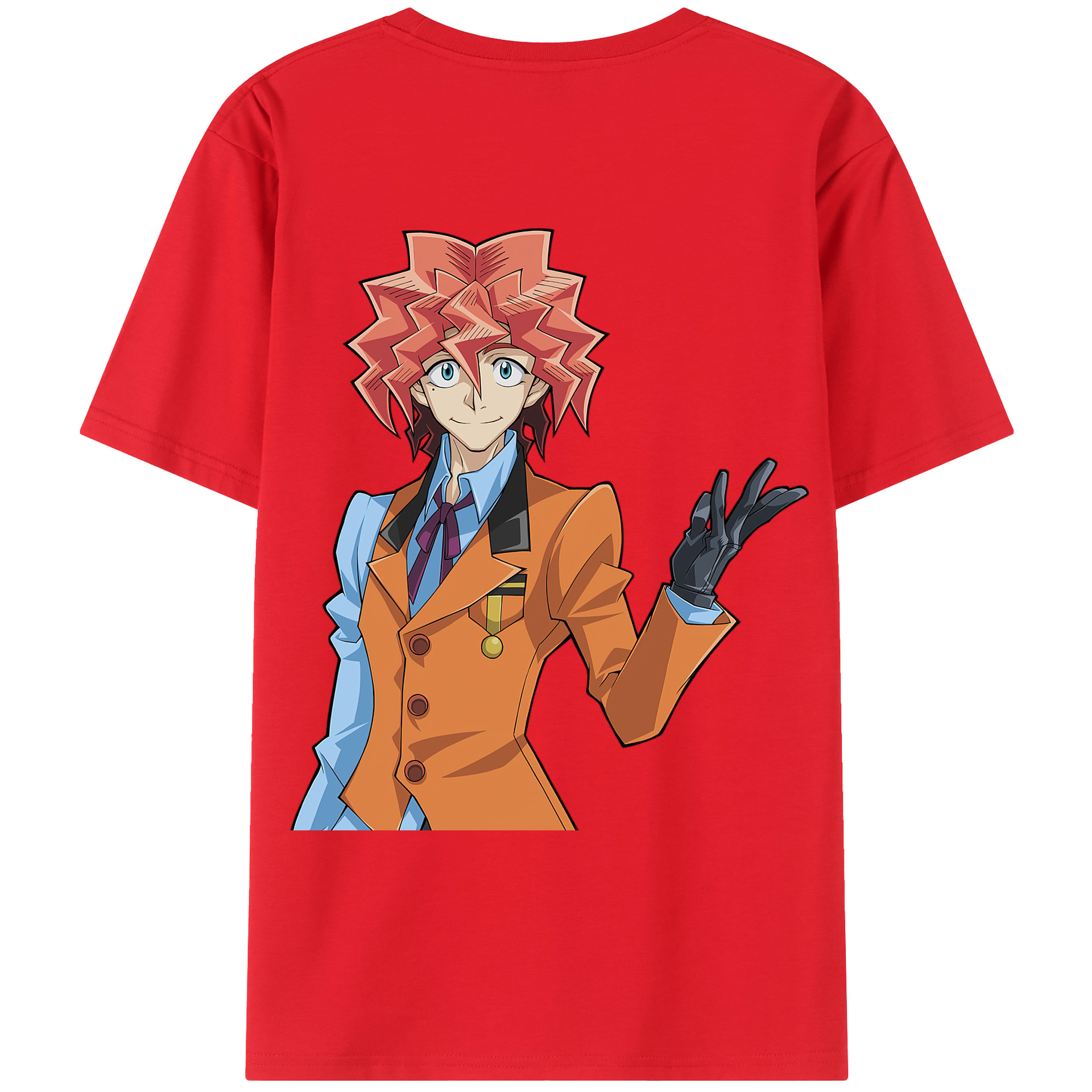 （画像用） 遊☆戯☆王 Yu-Gi-Oh! 綿100％ メンズ半袖Tシャツ（バックプリント） 通気性