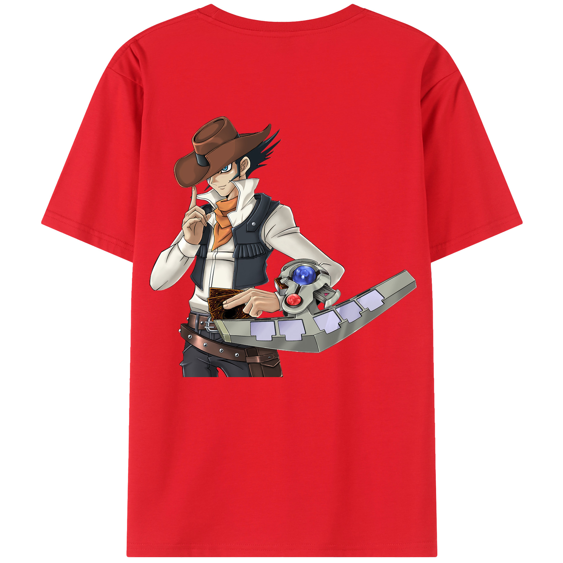 （画像用） 遊☆戯☆王 Yu-Gi-Oh! 綿100％ メンズ半袖Tシャツ（バックプリント） 通気性