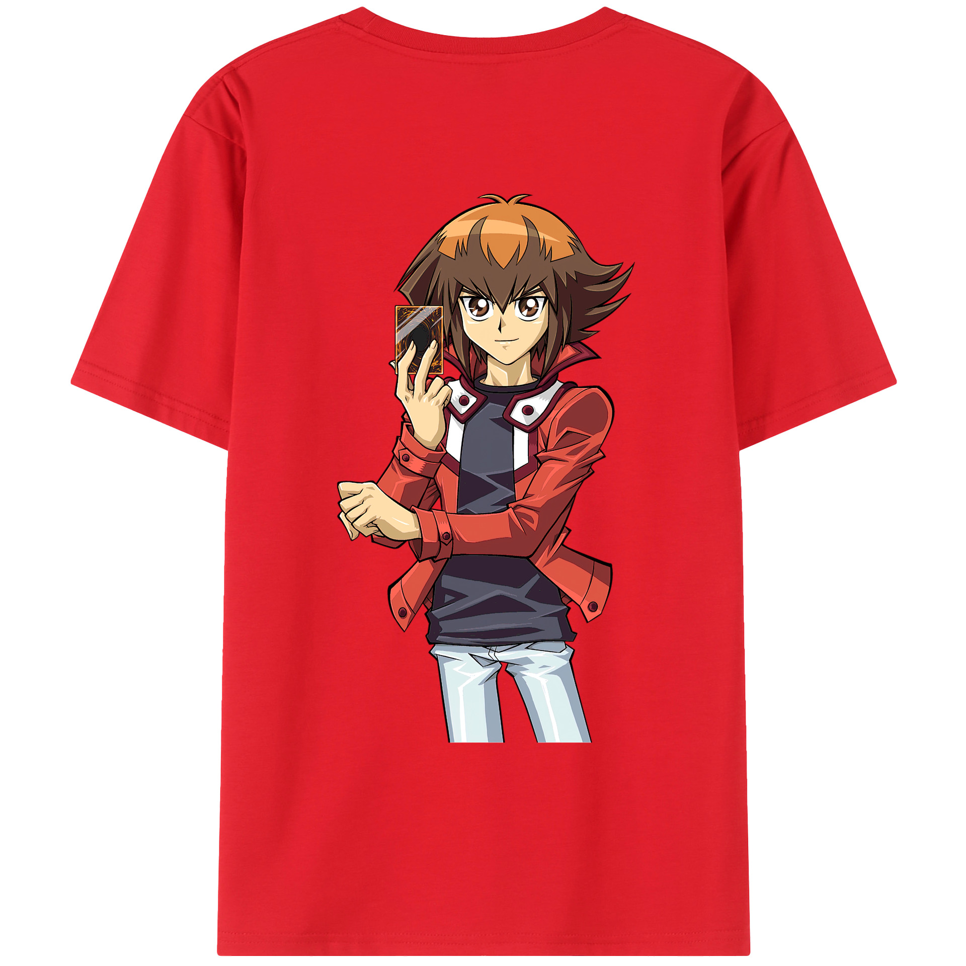 （画像用） 遊☆戯☆王 Yu-Gi-Oh! 綿100％ メンズ半袖Tシャツ（バックプリント） 通気性