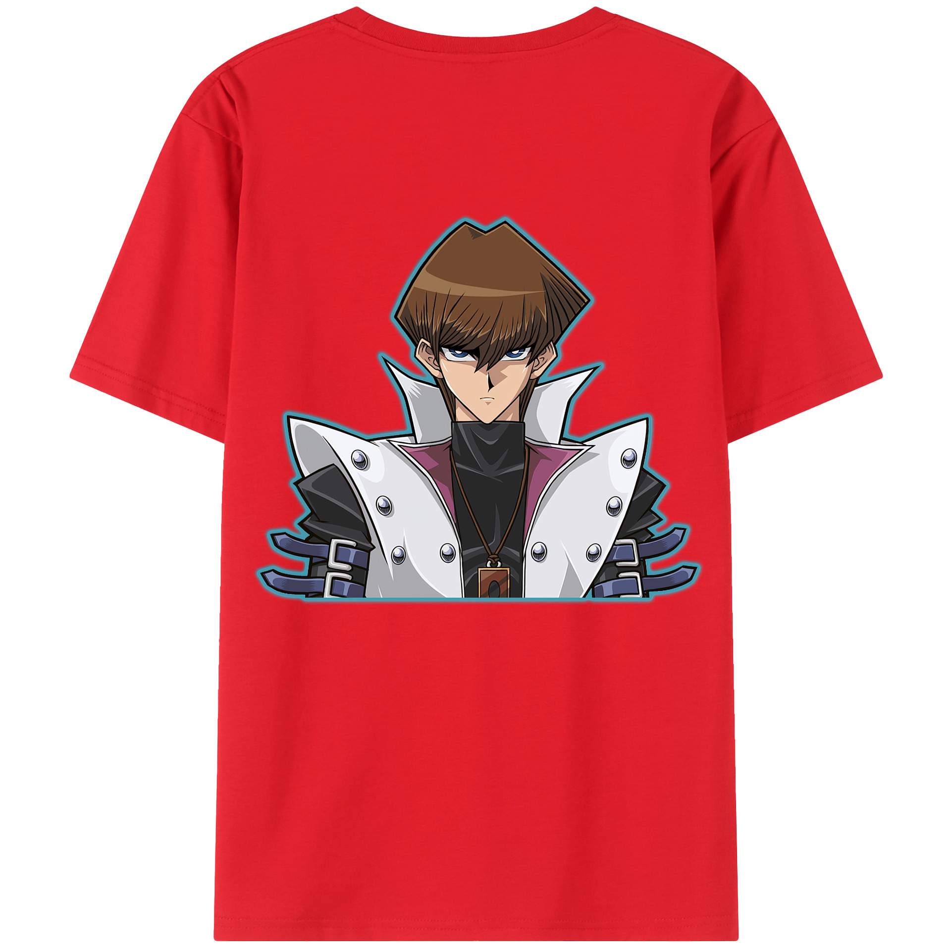 （画像用） 遊☆戯☆王 Yu-Gi-Oh! 綿100％ メンズ半袖Tシャツ（バックプリント） 通気性