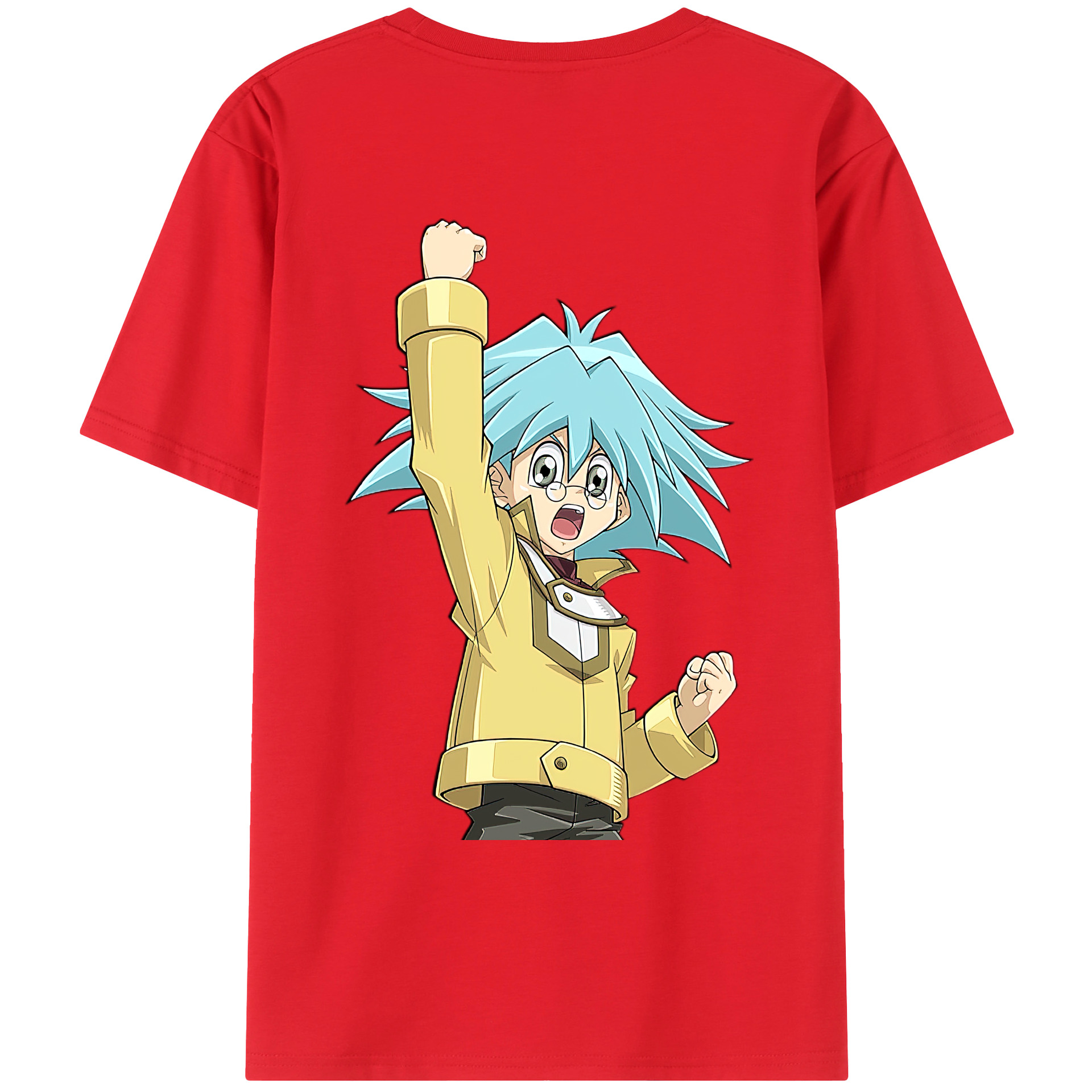 （画像用） 遊☆戯☆王 Yu-Gi-Oh! 綿100％ メンズ半袖Tシャツ（バックプリント） 通気性